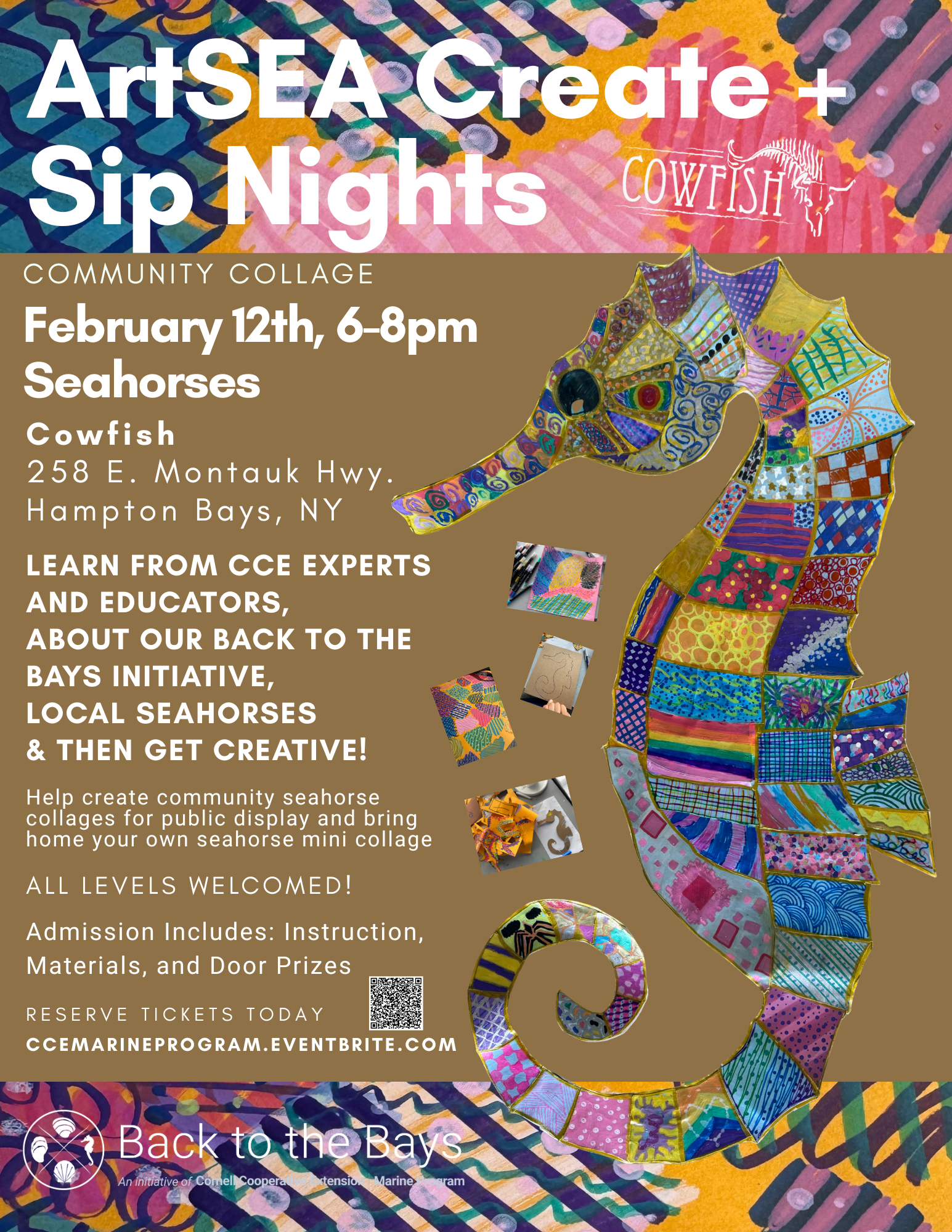 ArtSea Create & Sip Seahorse Community Collage