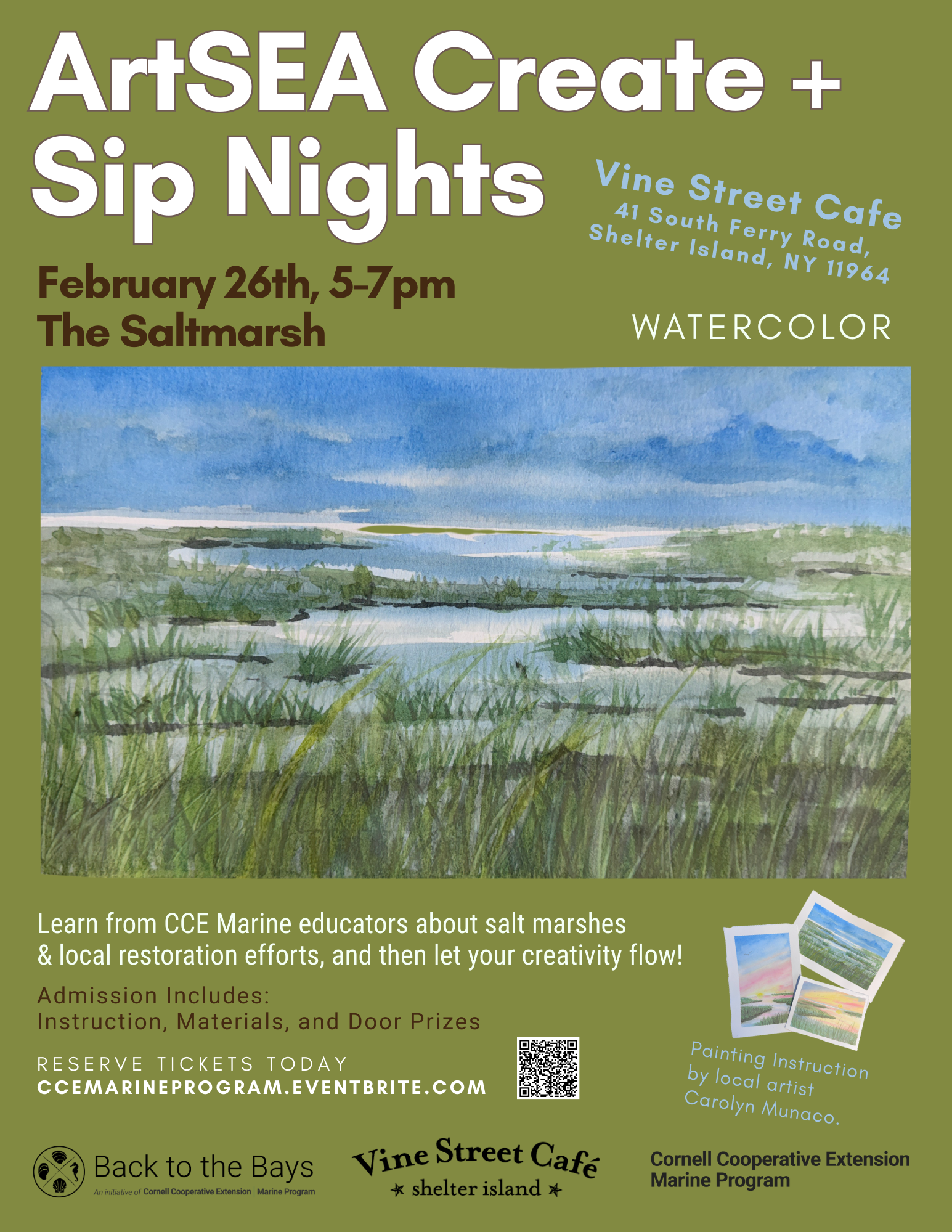 ArtSea Create & Sip - Salt Marsh Watercolor