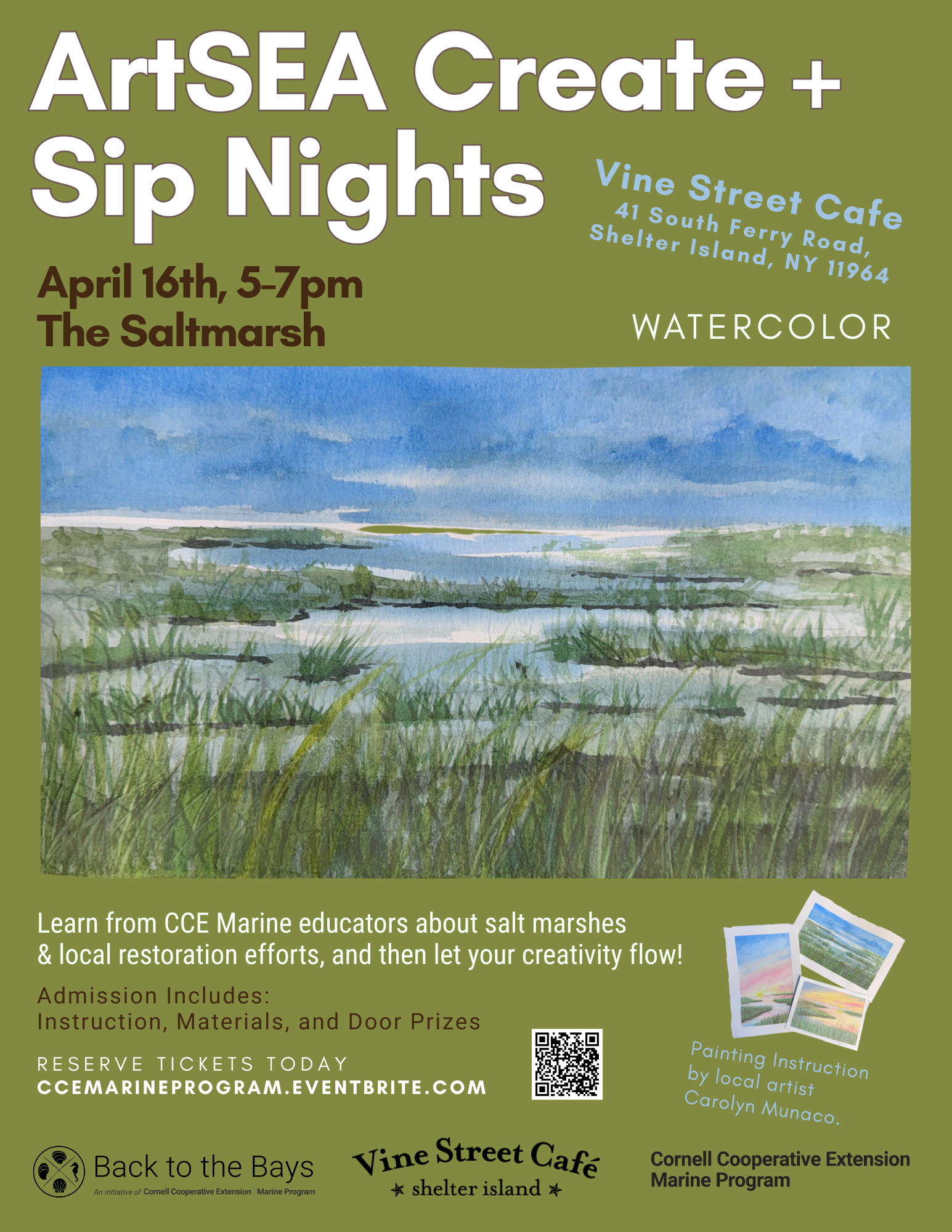ArtSea @ Vine Street Cafe, Marshland Watercolors