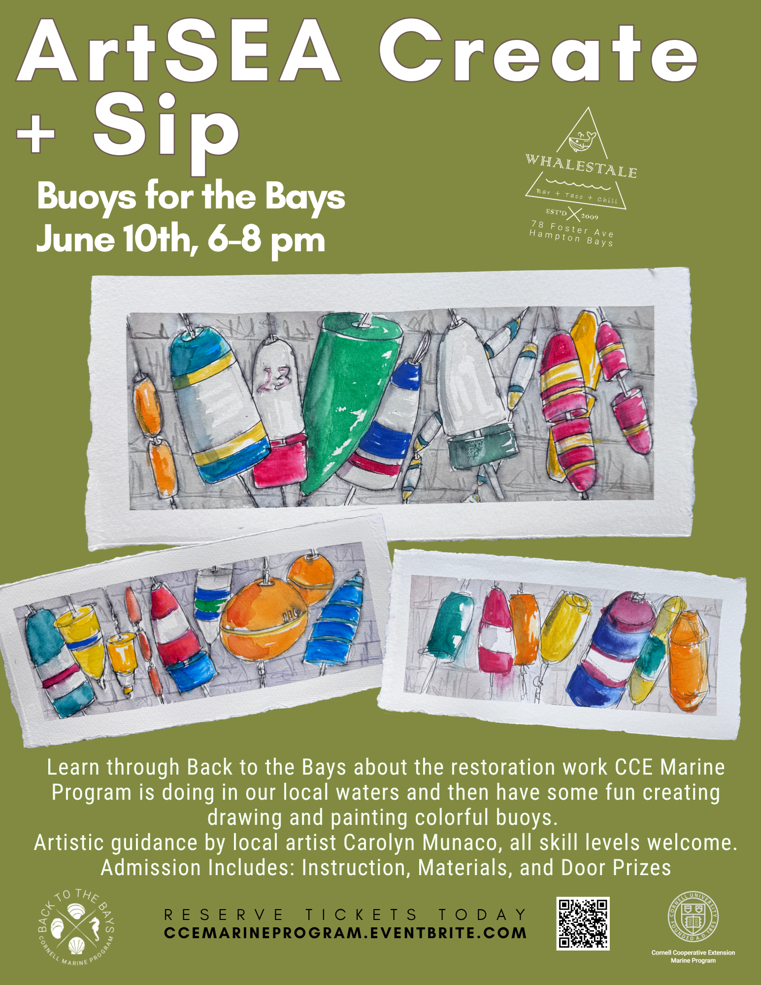 ArtSea Create &amp; Sip: Buoys for the Bays Watercolor