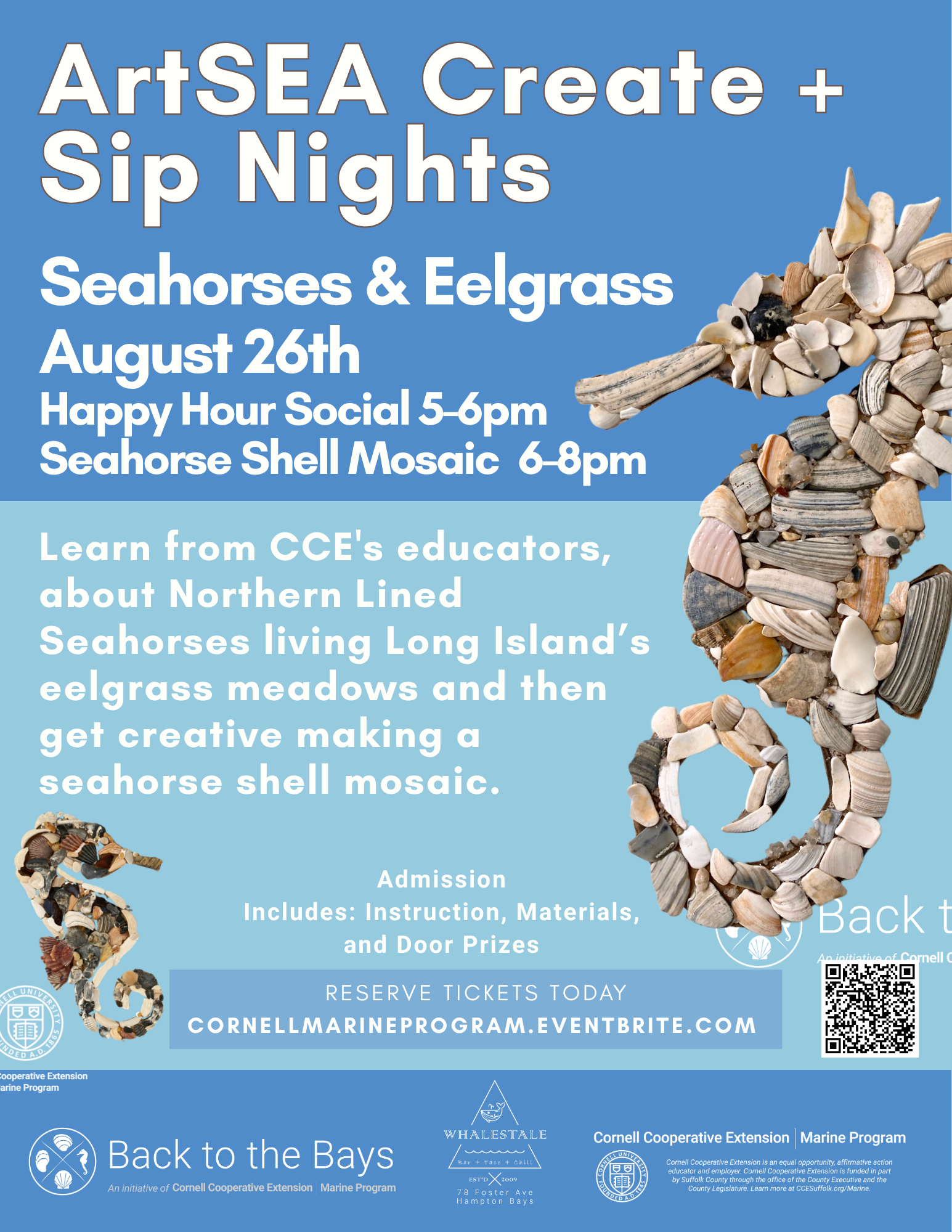 ArtSEA Create &amp; Sip: Seahorse Shell Mosaic