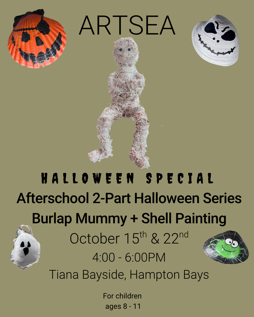 ArtSEA: After School Halloween Special - October 15 &amp; 22 (8-11yrs)
