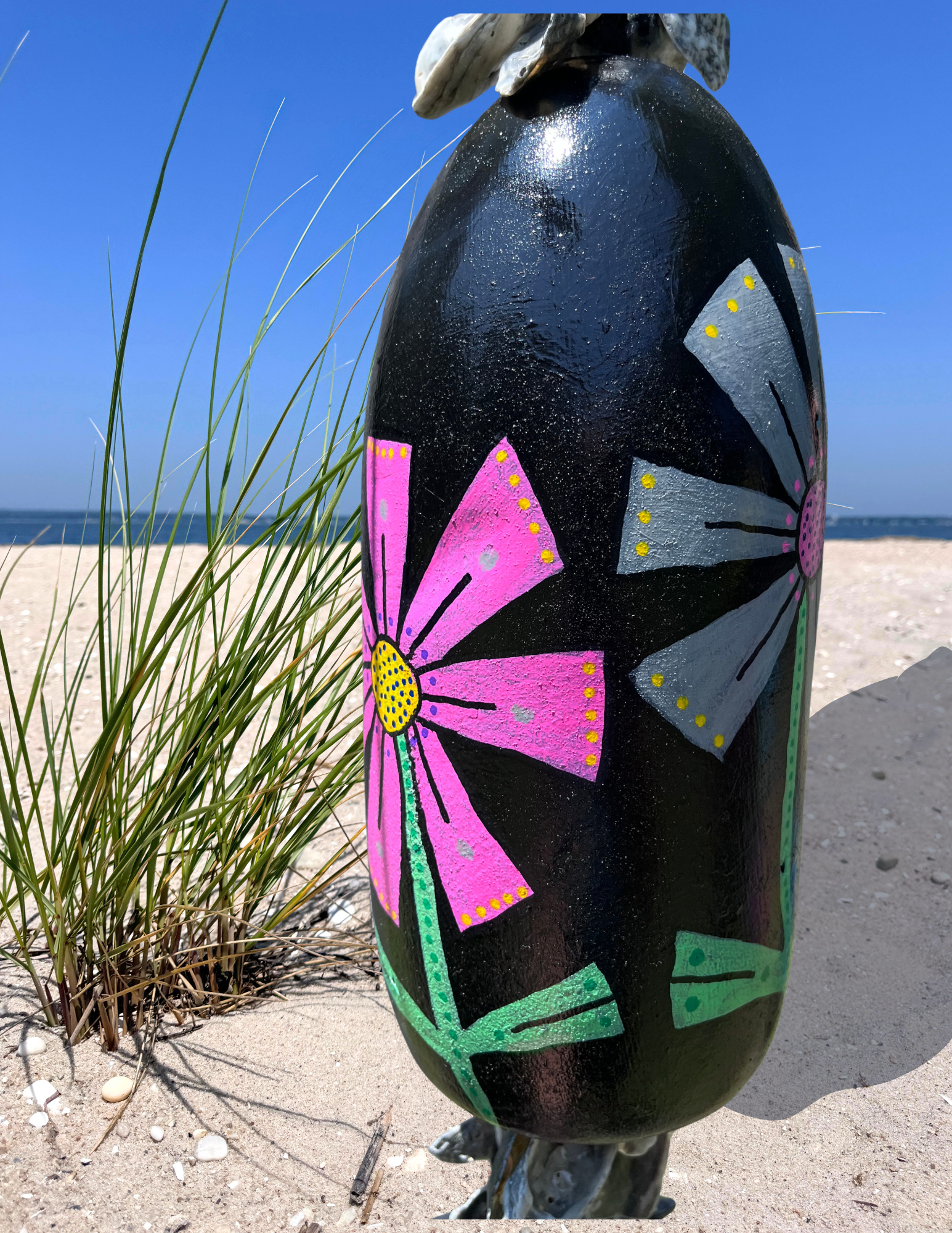 Becky Rosko - Abstract Floral Shell Chime # 82