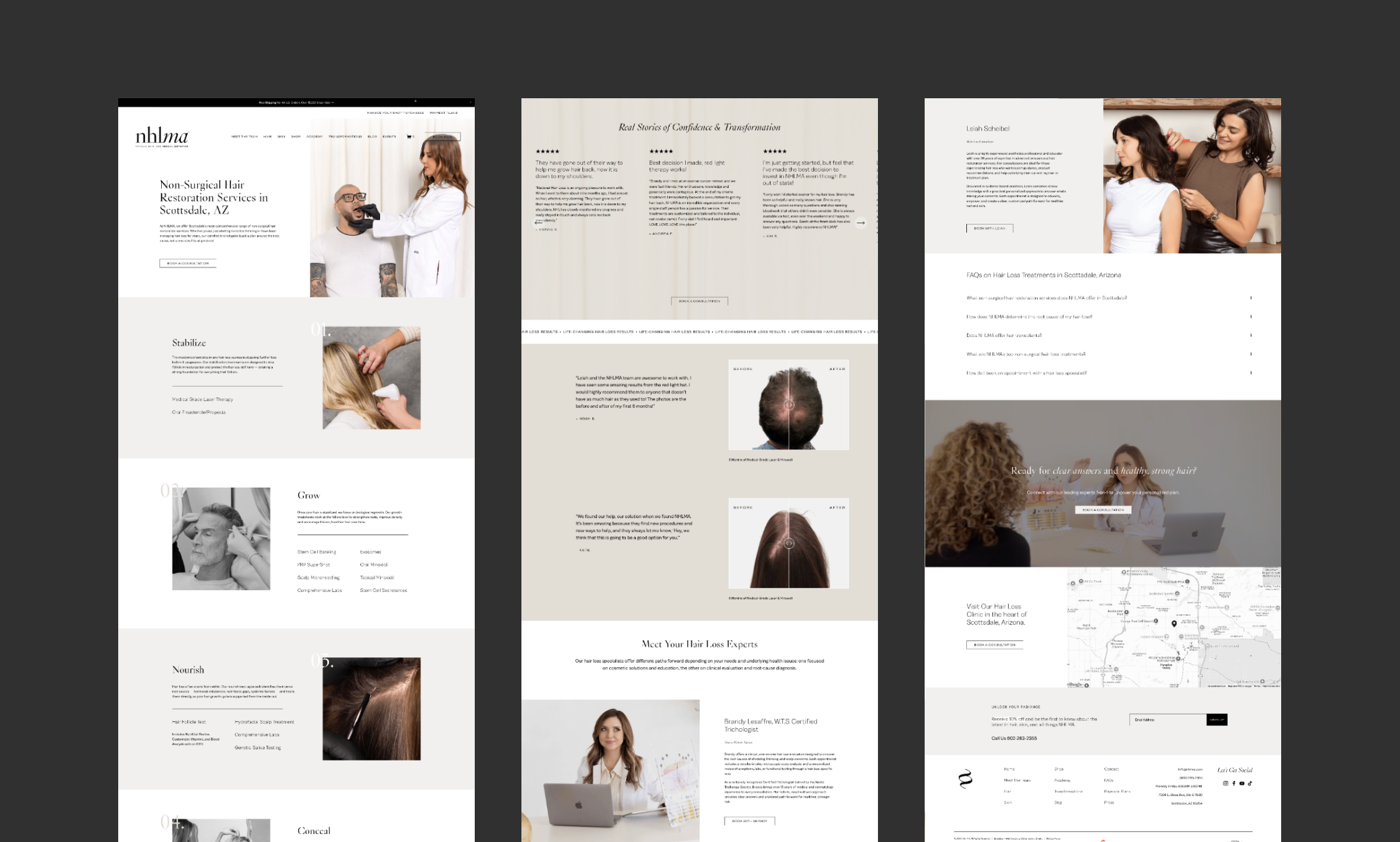 how to design a services page