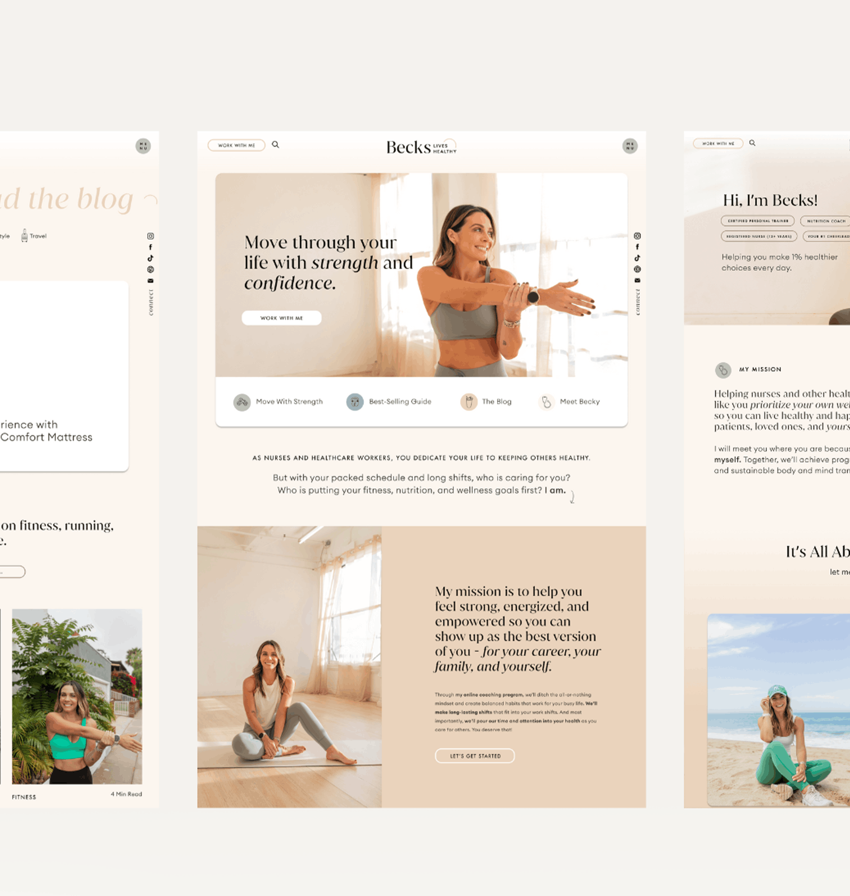 homepage best practices web design for fitness brand