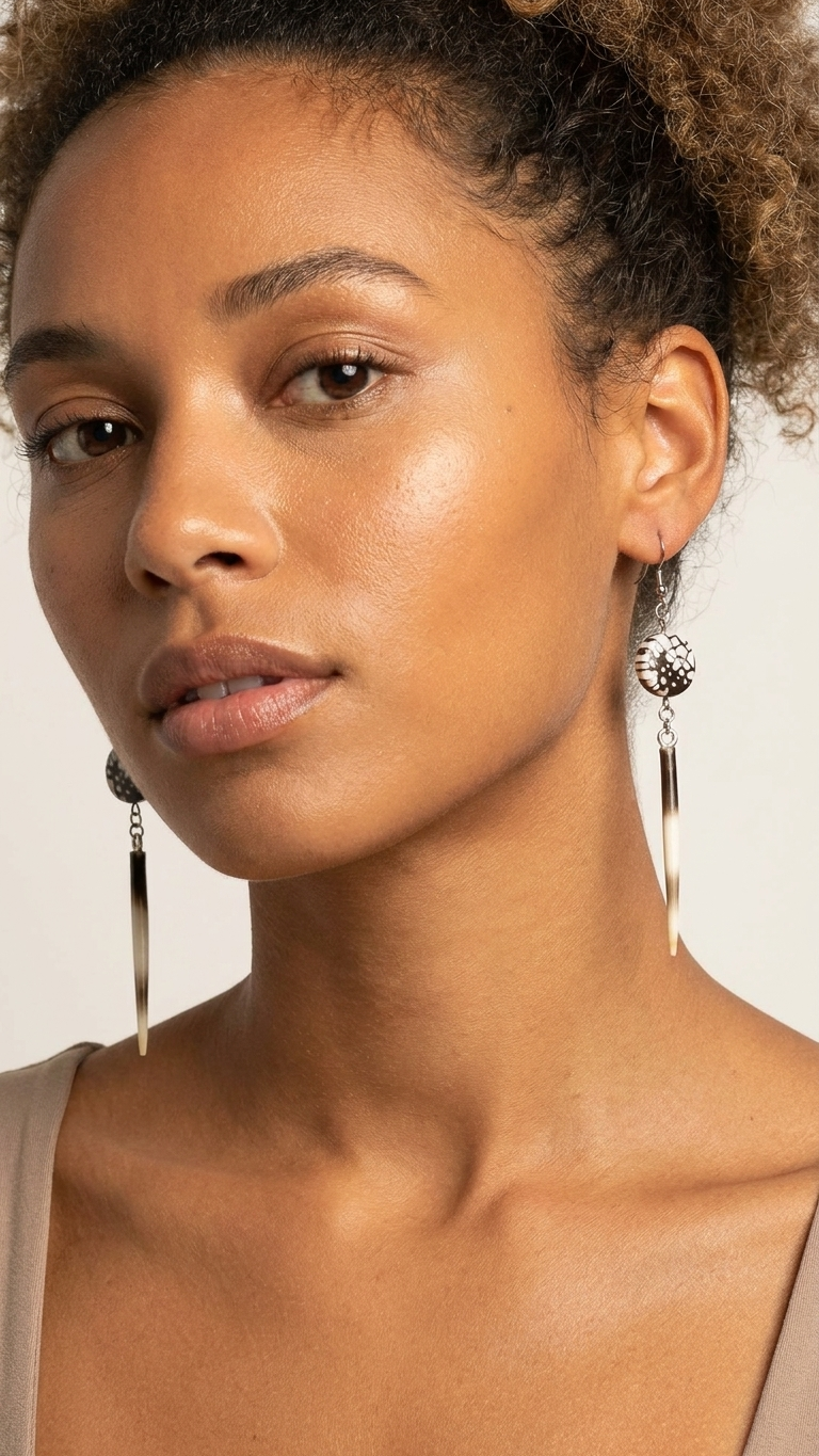 Porcupine Quill Bead Earring