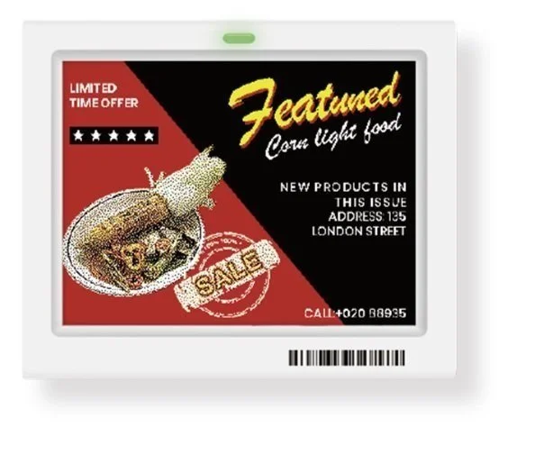 Digital advertisement for a food business called 'Featured Your Light Food,' offering new products at 135 London Street with a sales promotion and contact phone number.