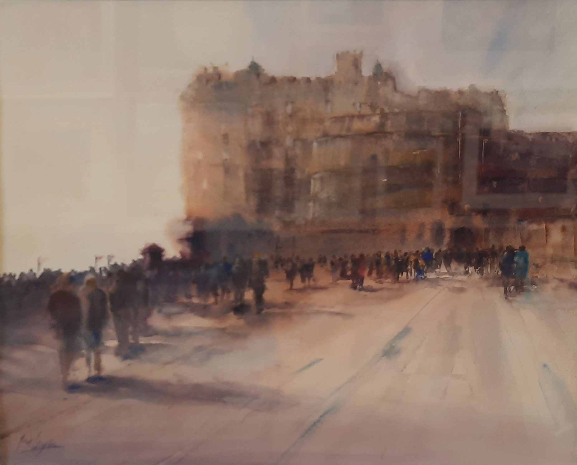 Evening Sun at the Castle by Ian Leyden - awarded Colin Baldry Prize for Best Watercolour