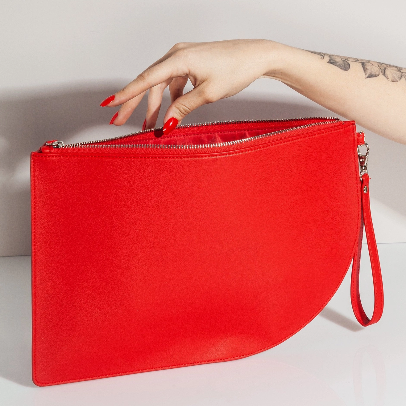 Red Curve Clutch