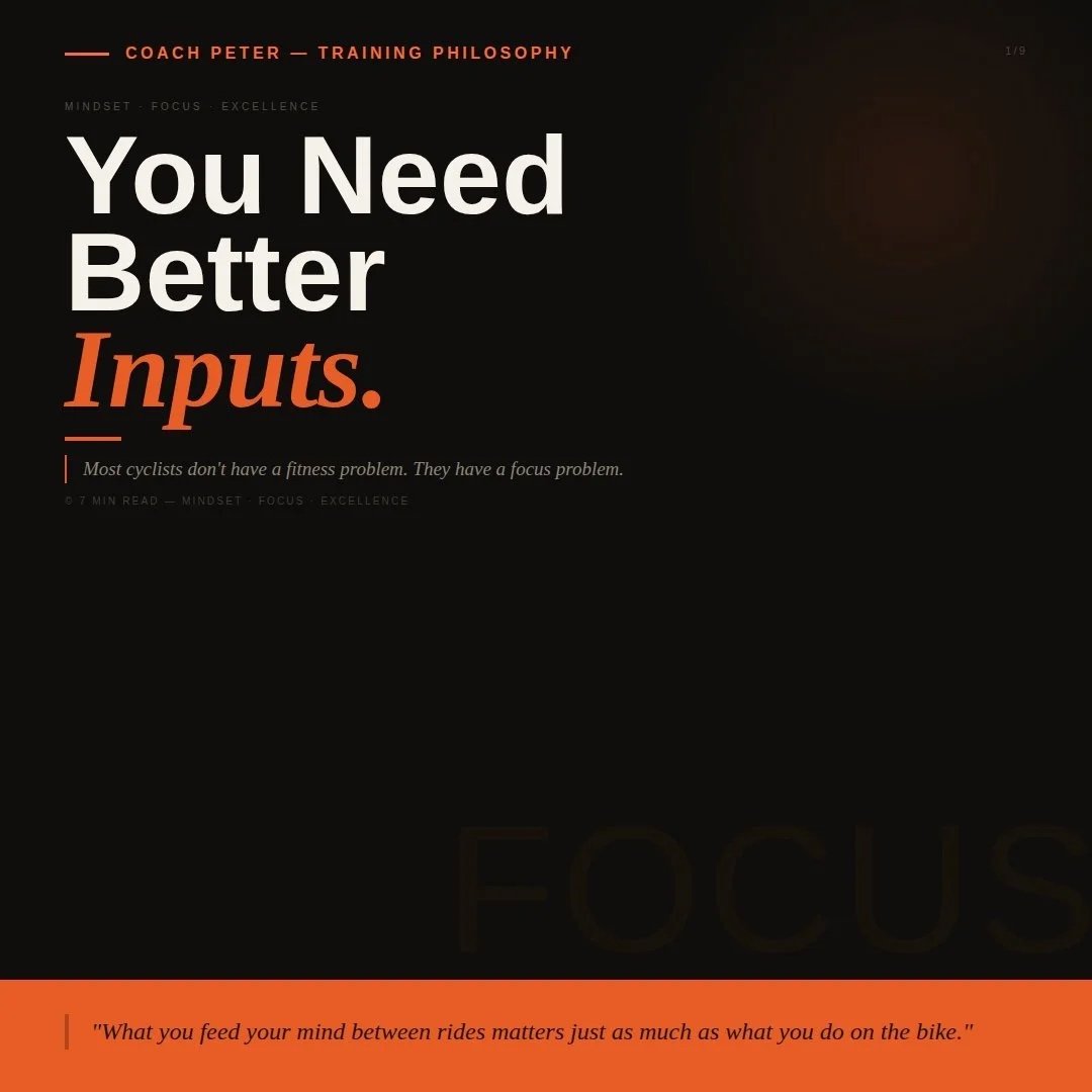 You Don't Need More Motivation. You Need Better Inputs.