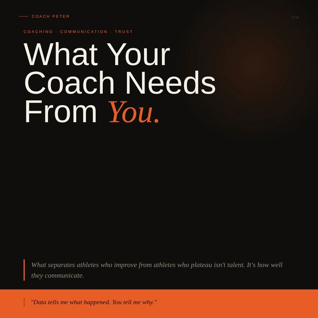 What your Coach Actually Need from You
