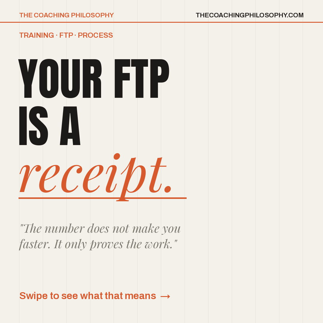 YOUR FTP IS A RECEIPT, NOT A TARGET
