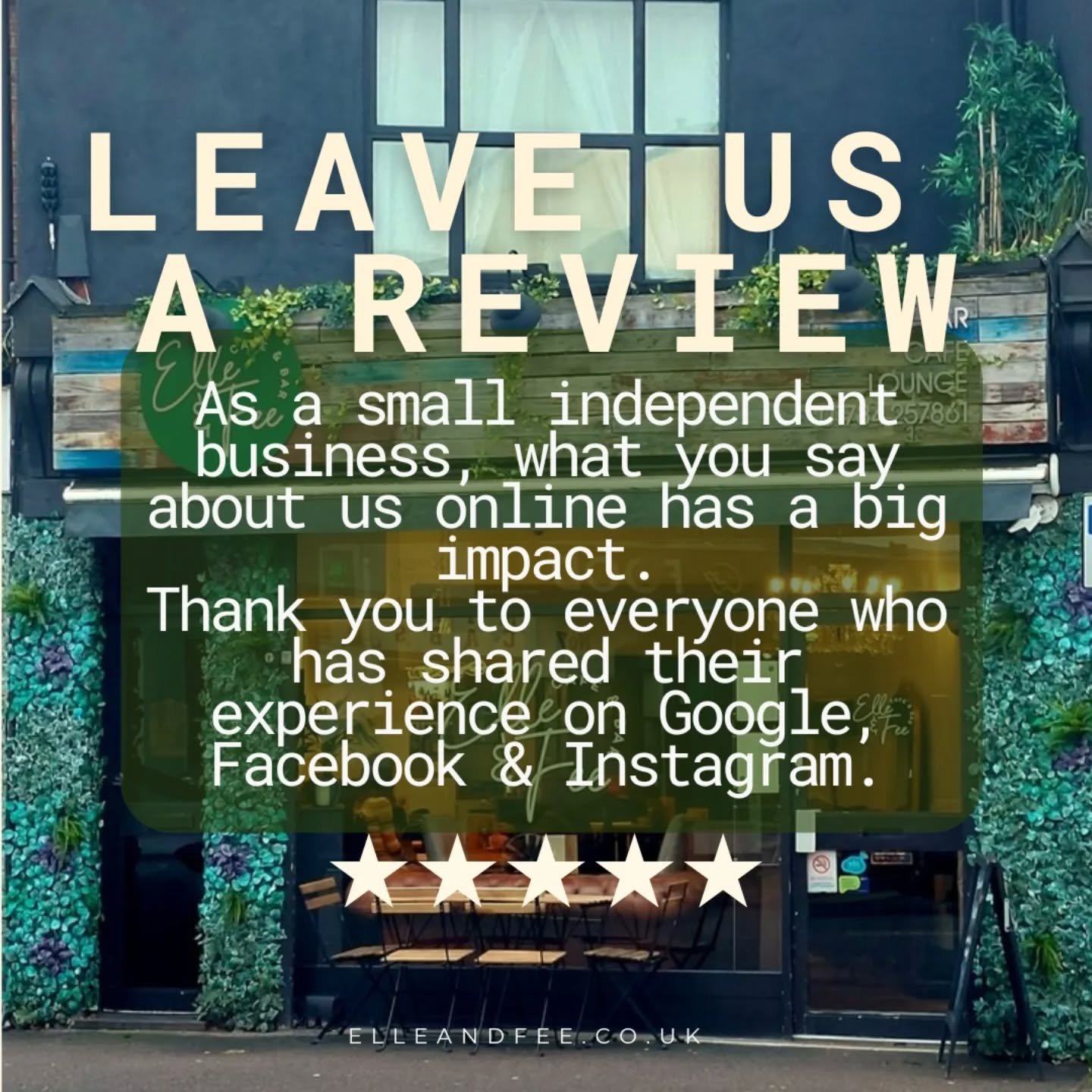 We have reached 100 Google Reviews! Thank you!

As a small independent business, reviews have a big impact. We love sharing your experiences online. 

If you have a couple of minutes to leave us an online review on Instagram, Facebook or Google, we w