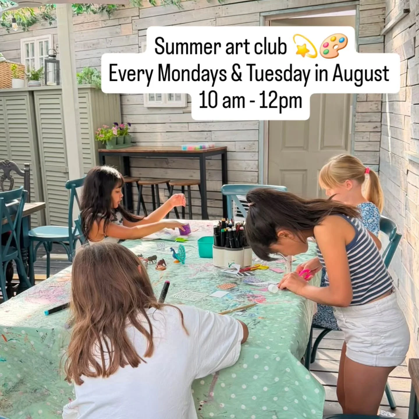 📣 Summer Art Club with @anika.theartofyou is now running every Monday &amp; Tuesday throughout August 🎨🎉

From painting and clay to sensory play and ocean-inspired creations, these young artists have been busy letting their imaginations run wild!
