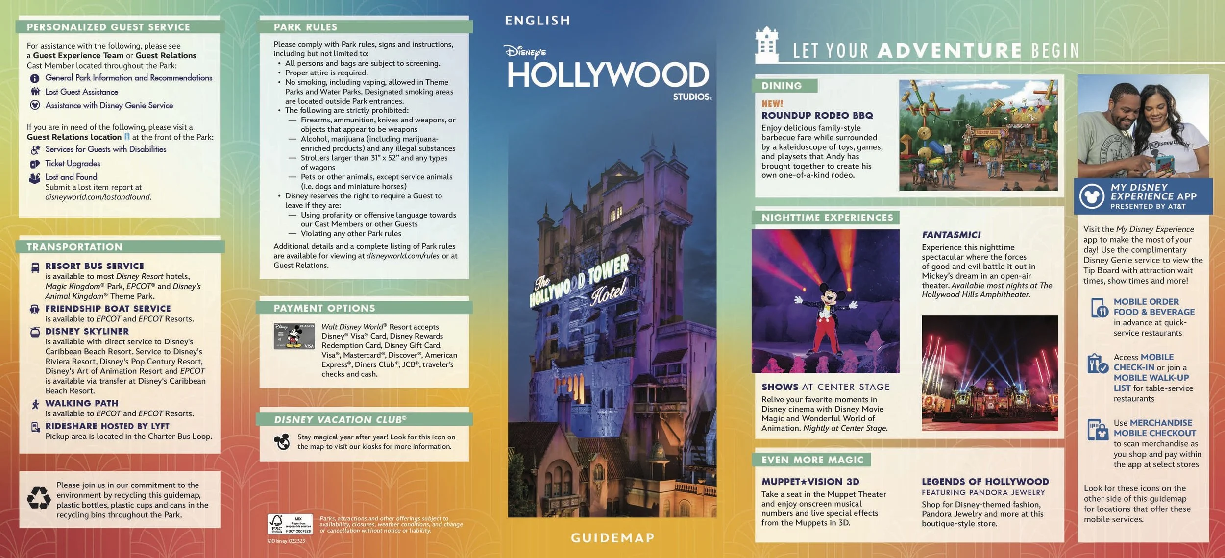 Hollywood Studios Park Map