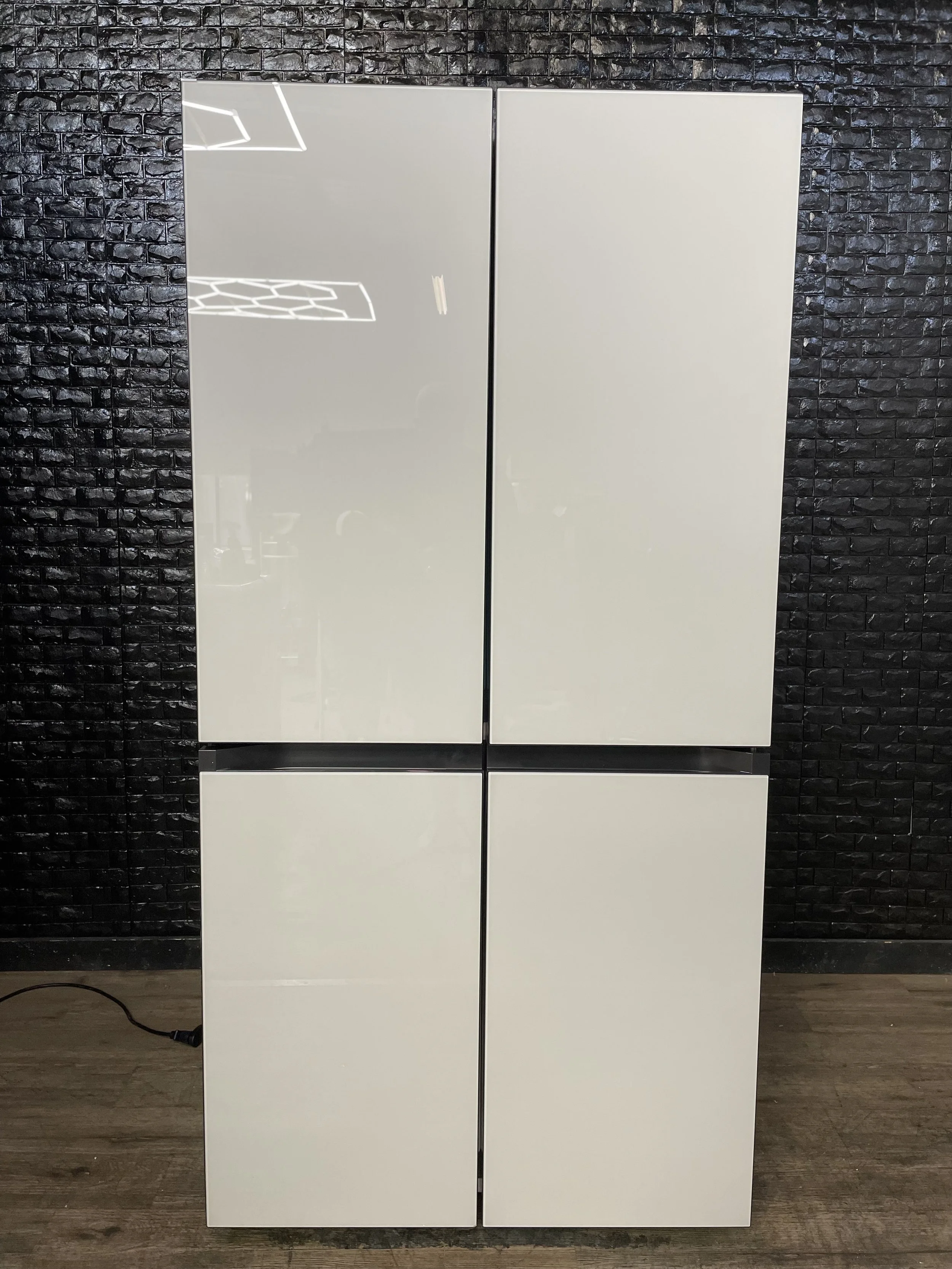 SAMSUNG FLEX BESPOKE REFRIGERATOR (WHITE GLASS PANELS)