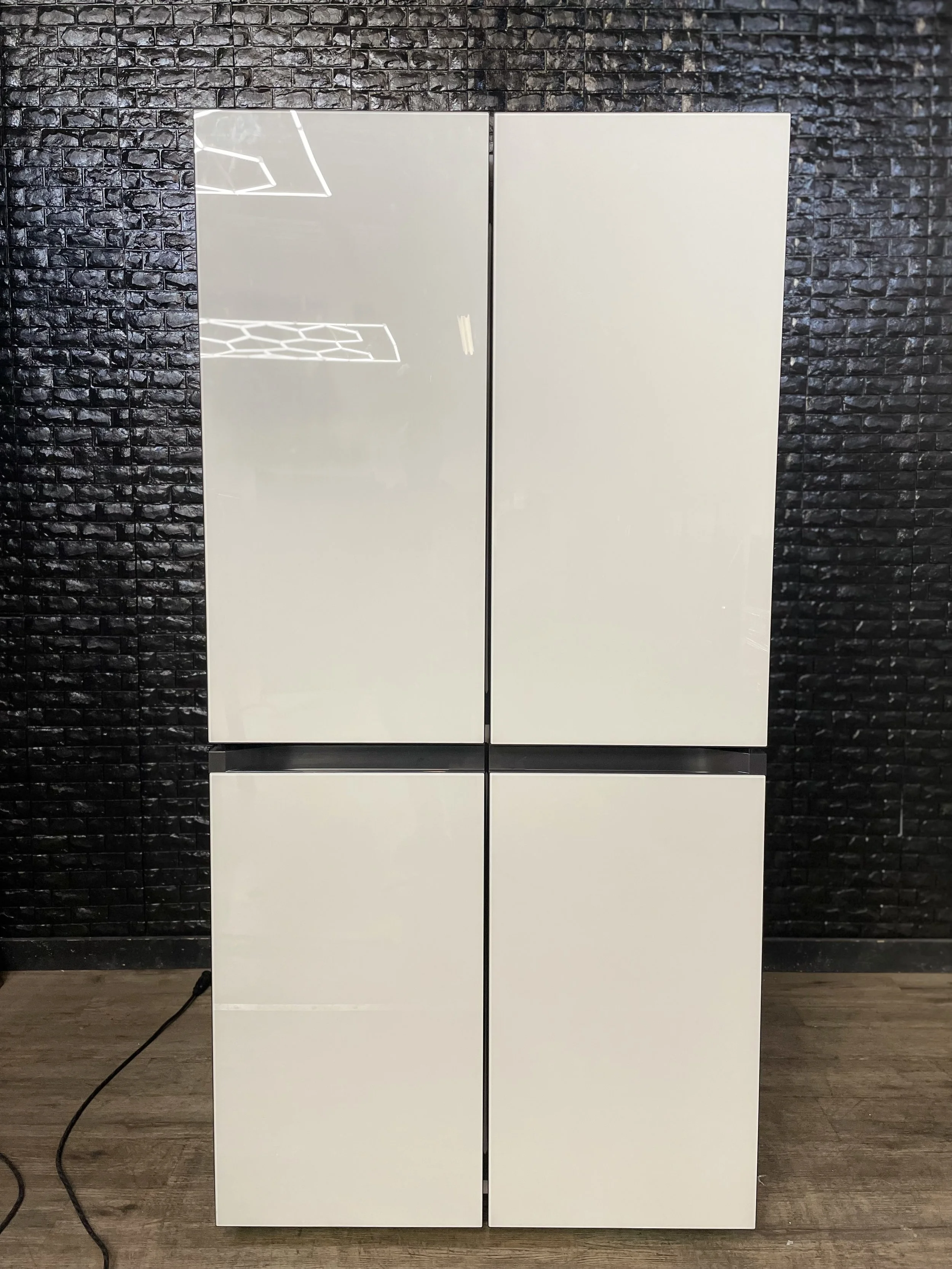 SAMSUNG BESPOKE FLEX REFRIGERATOR (WHITE GLASS PANELS)