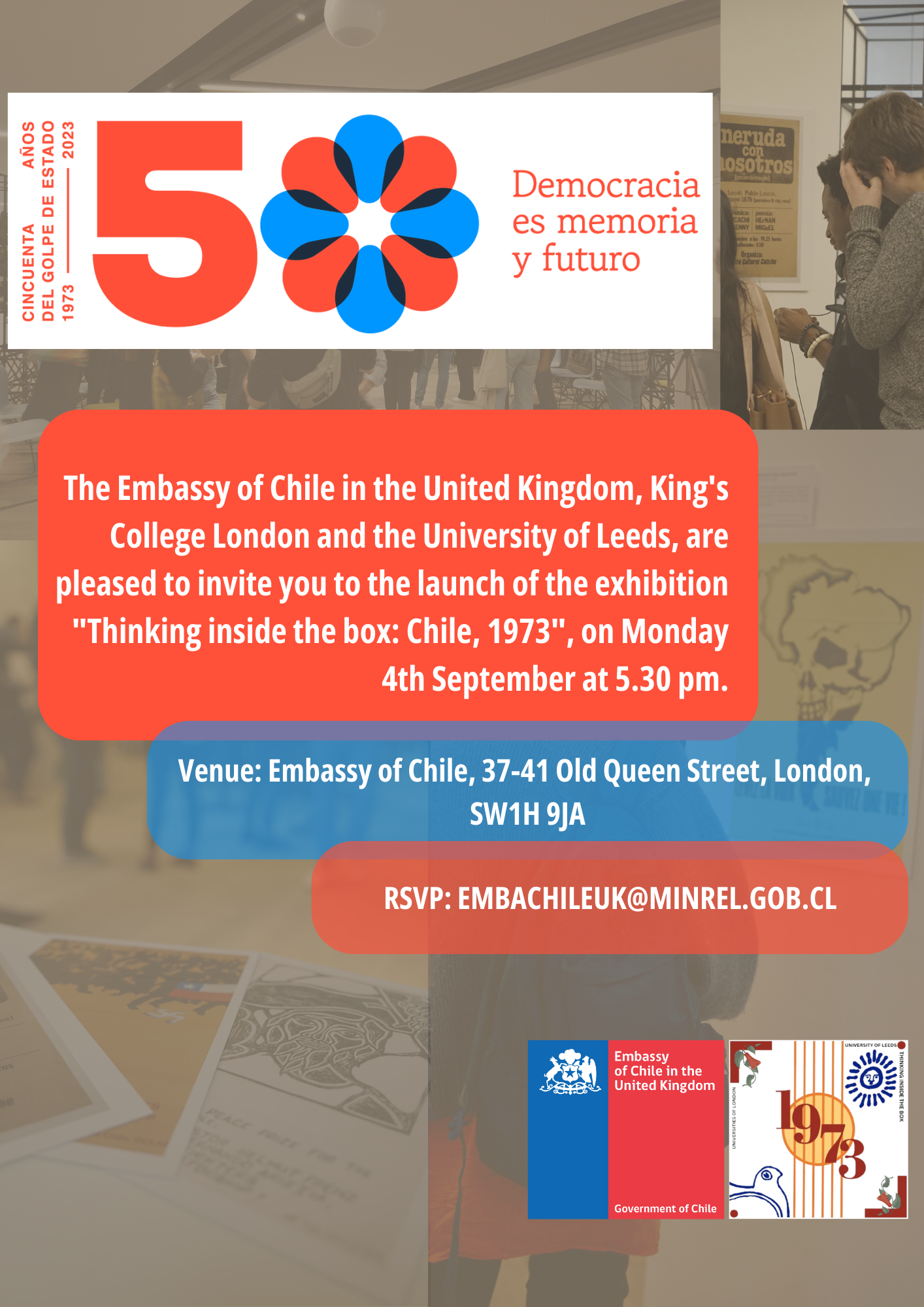 Poster of the event at the Embassy