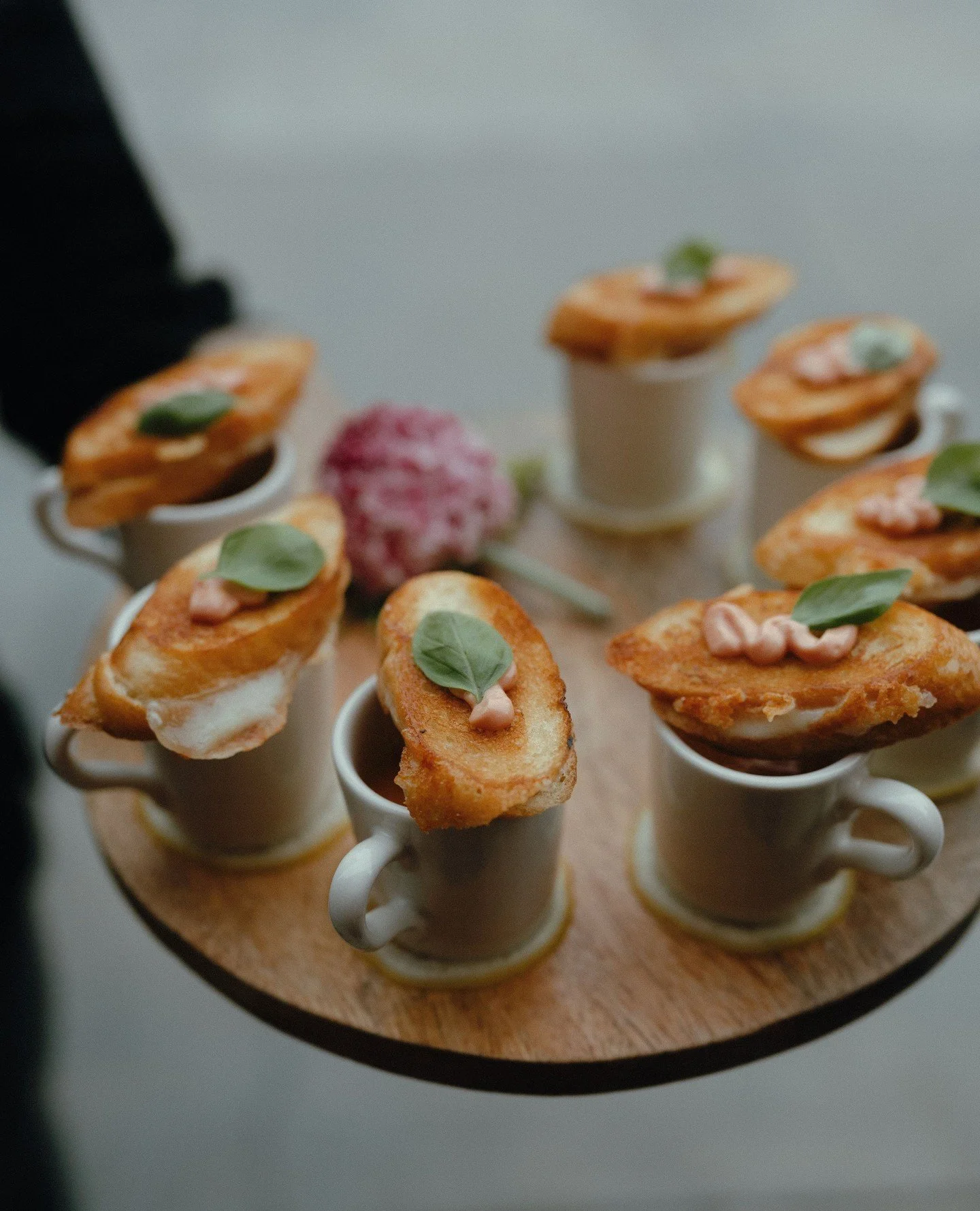 Our Heirloom Tomato Bisque Shooter is paired perfectly with a Grilled Fontina Cheese Panini&mdash;comfort food at its finest 🤍⁠
⁠
⁠
Photography: @madelinebarrphoto⁠
Planner: @elizabethworrellweddings⁠
Catering: @coastcatering⁠
Florist: @flowerchilds