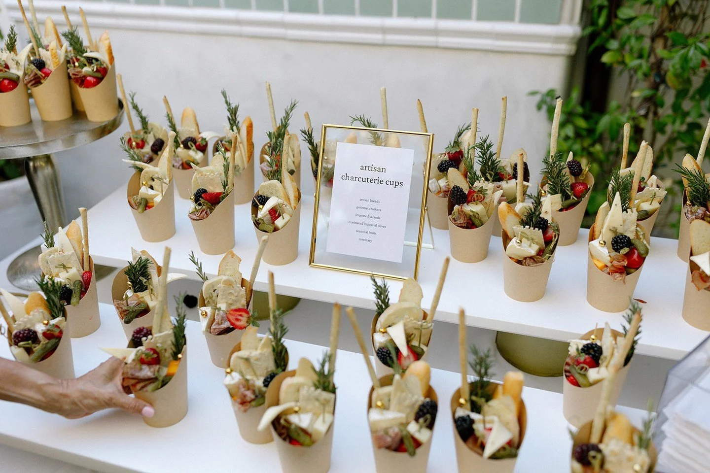 Our charcuterie cups are perfect for any occasion- cute, convenient &amp; always delicious 🥖🧀⁠
⁠
Venue: @jeuneperche⁠
Planning: @laurelstreetevents⁠
Photography: @nataliejoymitchell⁠
Catering: @coastcatering⁠
Rentals: @crown_rentals⁠
Florals: @best