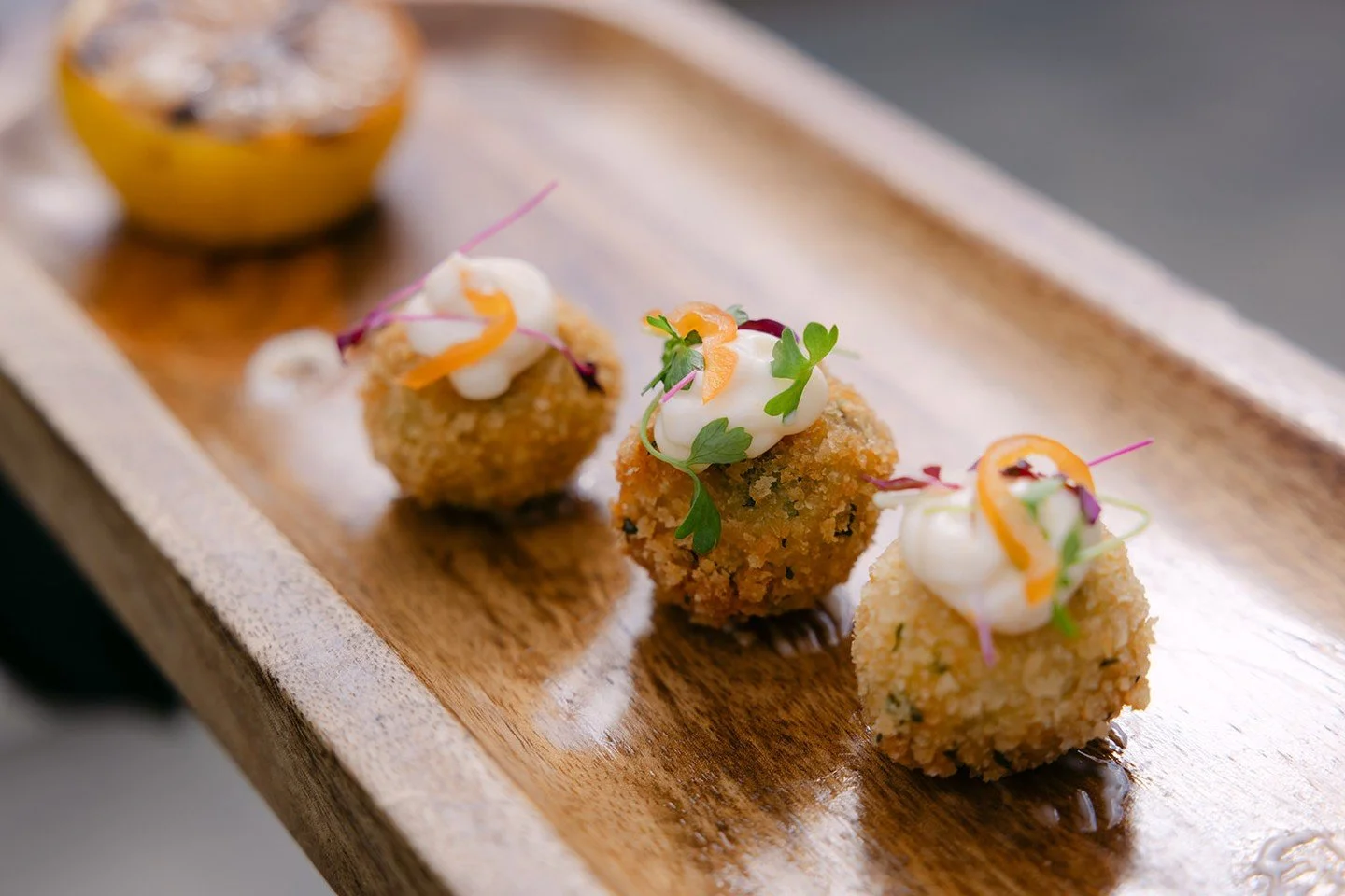 Crispy, golden, and just the right amount of heat 🔥 our Chicken Croquette with habanero aioli, chile, and fresh herbs is the perfect bite of bold flavor + comfort all in one⁠
⁠
⁠
Host | @curatecalifornia_ ⁠
Planner + Design | @evermorevent⁠
Venue + 