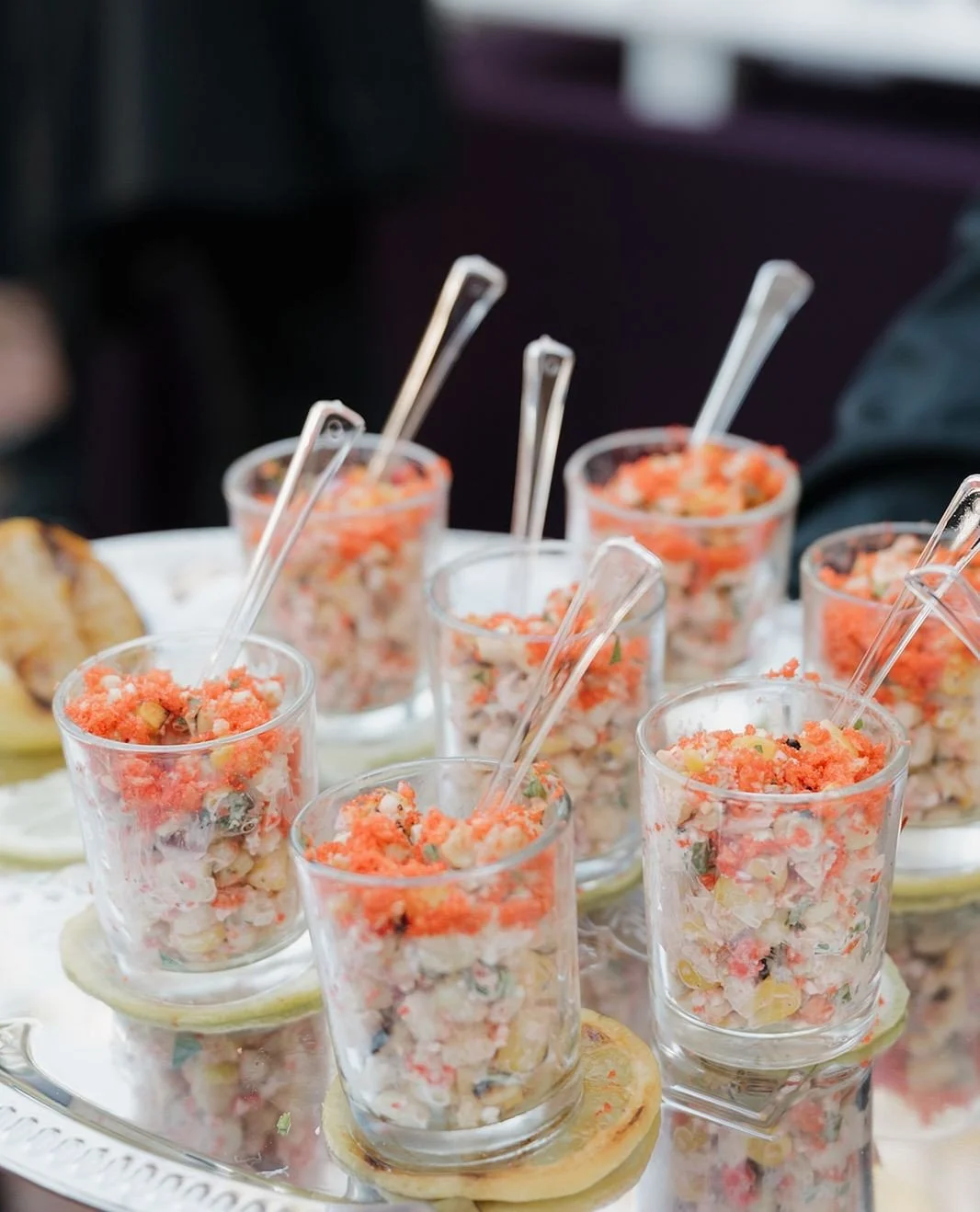 Elote, elevated 🌽✨⁠
⁠
Planning &amp; Florals @franceslovesfrancis⁠
Venue @darlington_house⁠
Photo @byalexaleigh⁠
Video @studio.cappiello⁠
Makeup @kylastuart_makeup⁠
Hair @tressesandtwine⁠
DJ @djkeelez⁠
Guitarist @jake_dupre⁠
Catering @coastcatering⁠