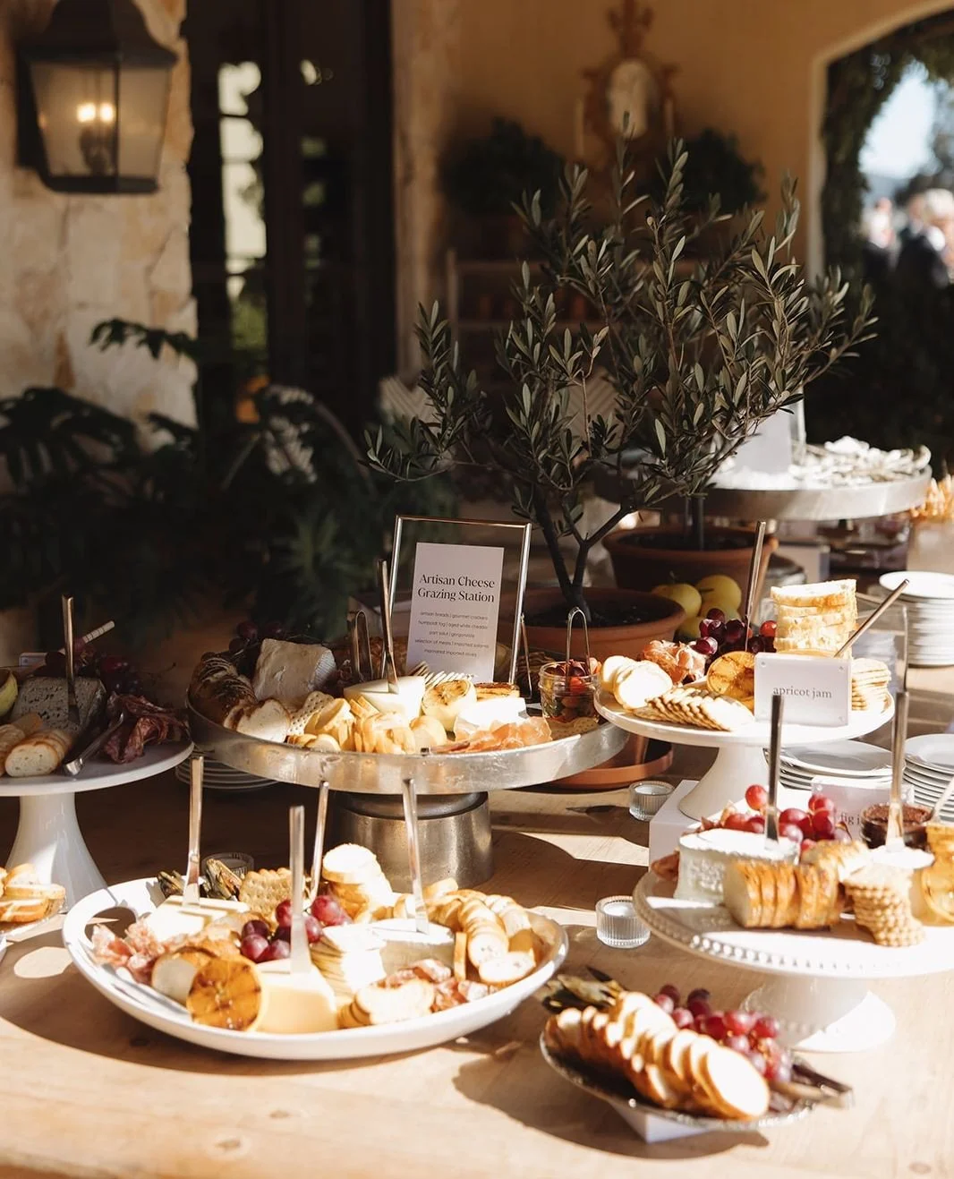 Our Artisan Grazing Station is the perfect addition to any event! It gives guests something delicious to enjoy while they mingle, catch up, and settle into the celebration 🧀⁠
⁠
⁠
Planning | @blissevent_korie @blissevent⁠
Photo | @dehaanphoto⁠
Video 