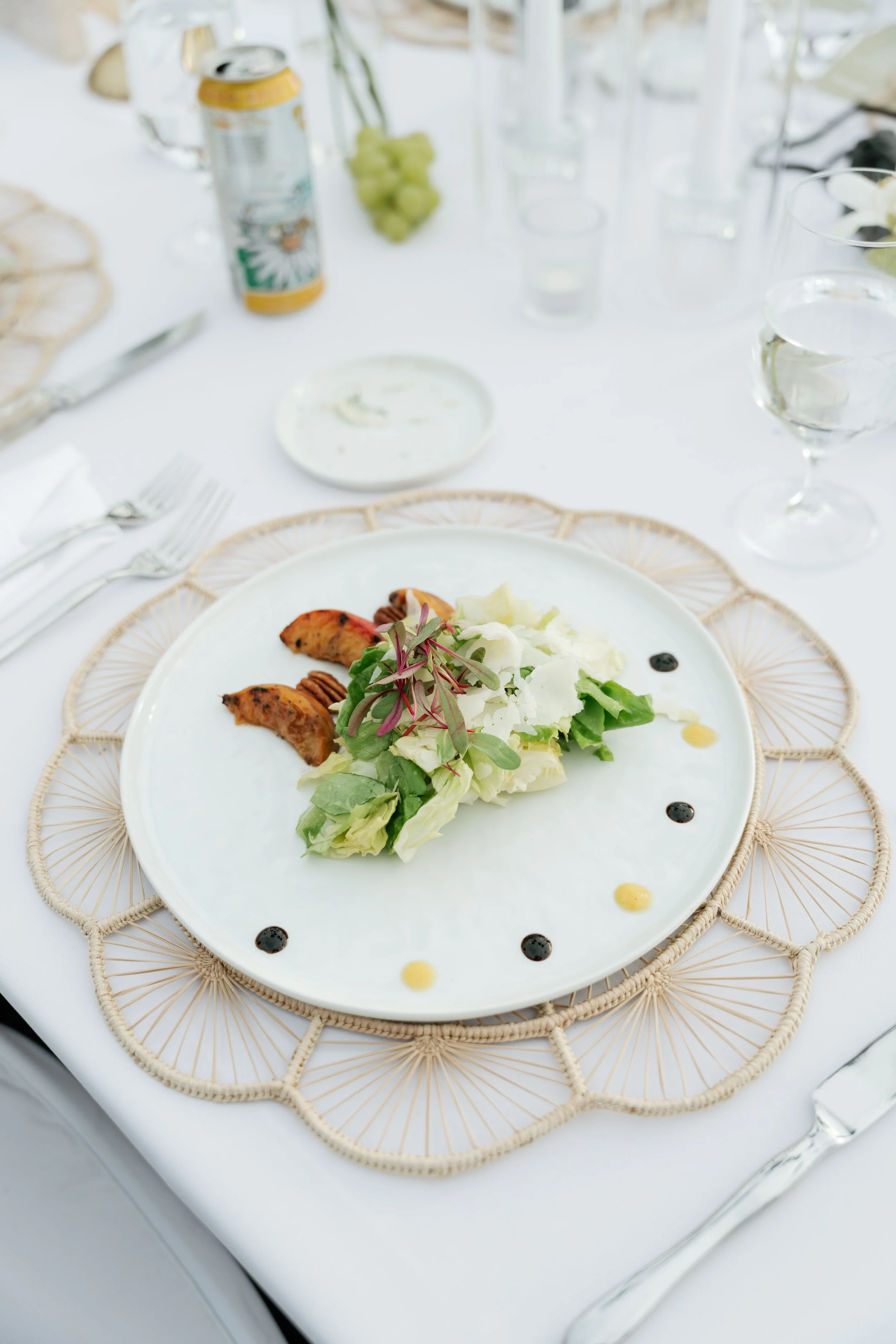 Grilled Peach Salad with Manchego