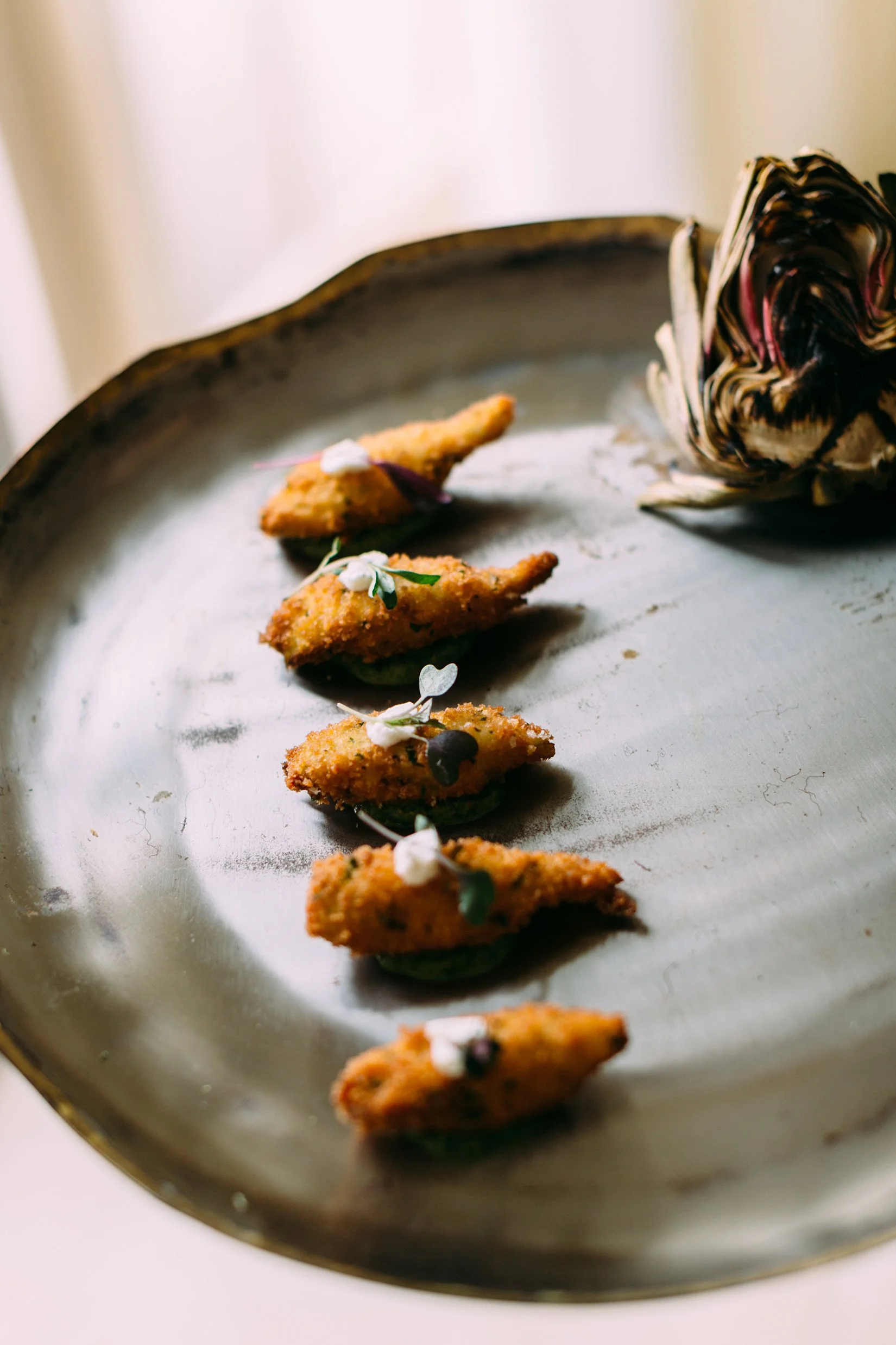 Artichoke and Marscarpone Fritter
