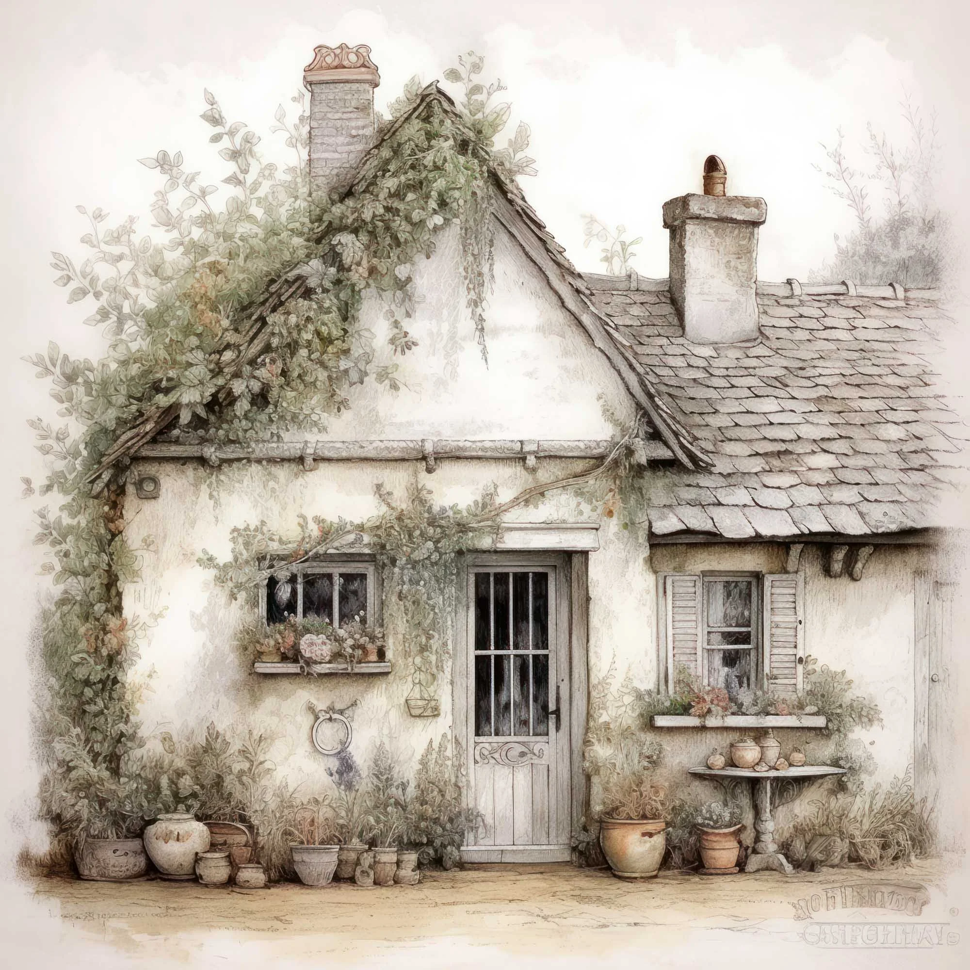 Charming Vintage Cottage Printable Art