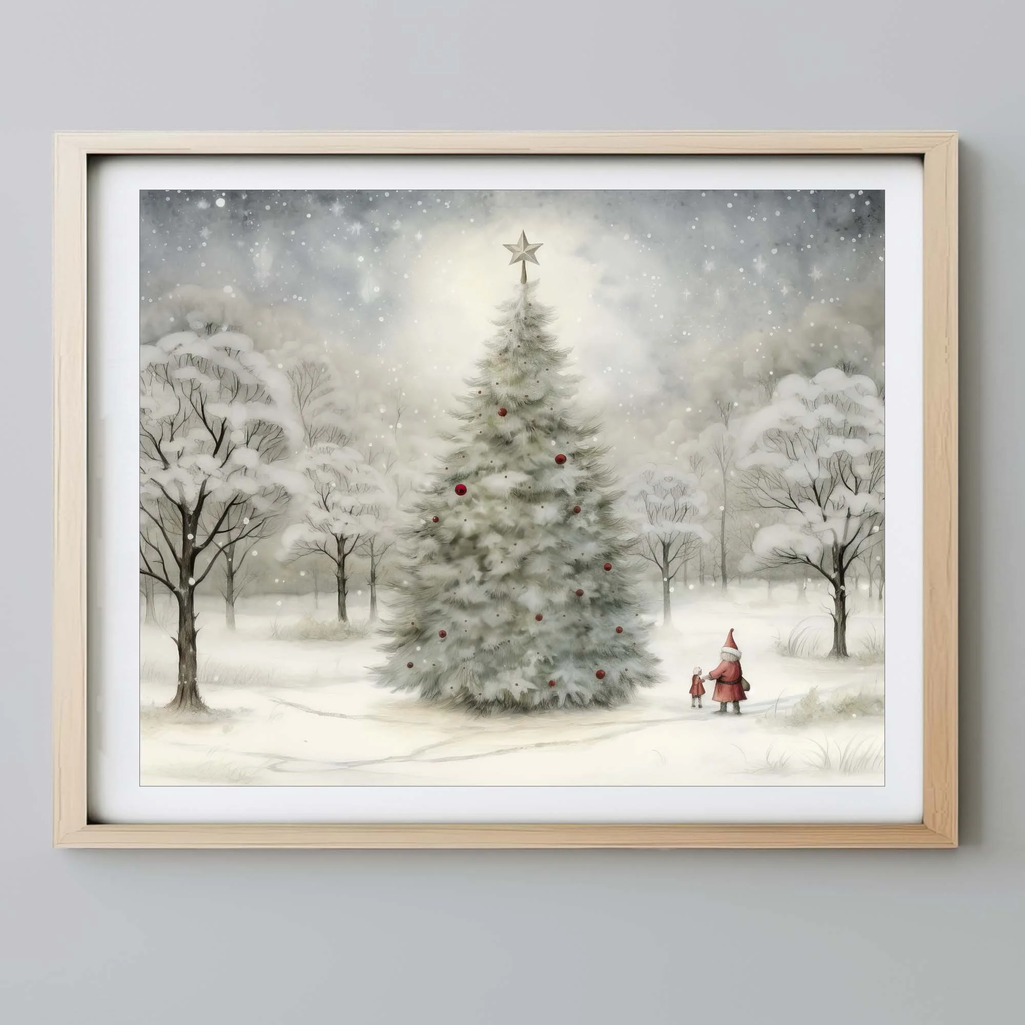 Christmas Winter Wonderland Fine Art Print (10x8)