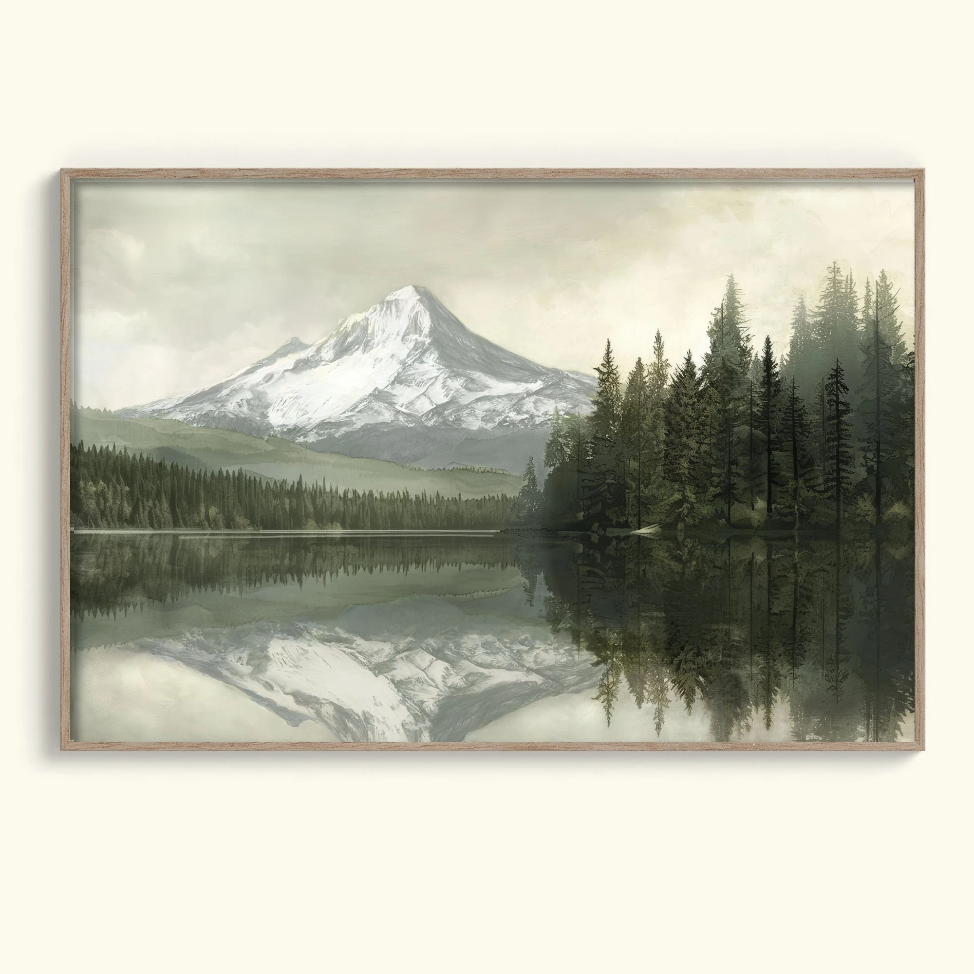 Serene Mt. Hood Nature Printable Wall Decor