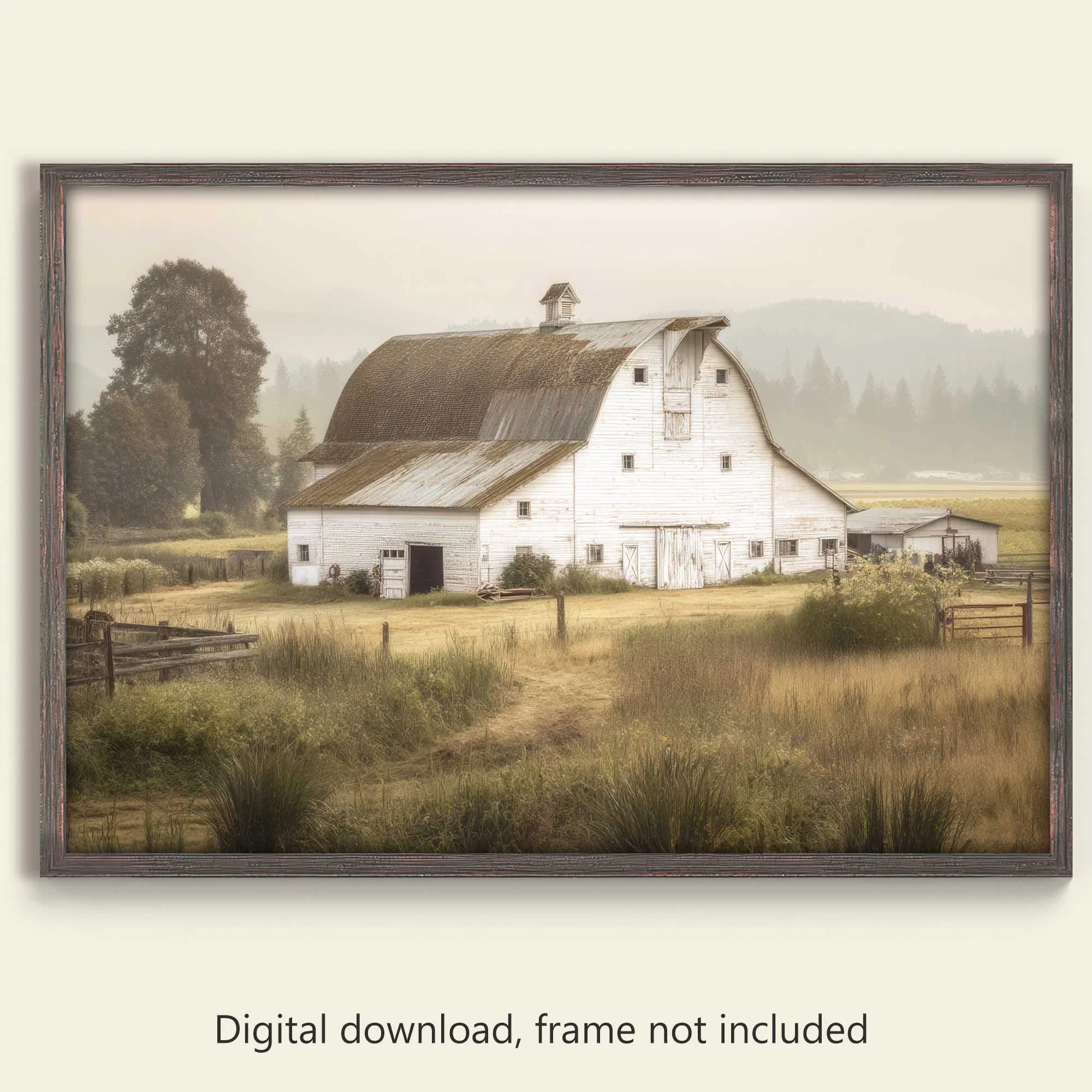 Rustic Barn in Peaceful Countryside