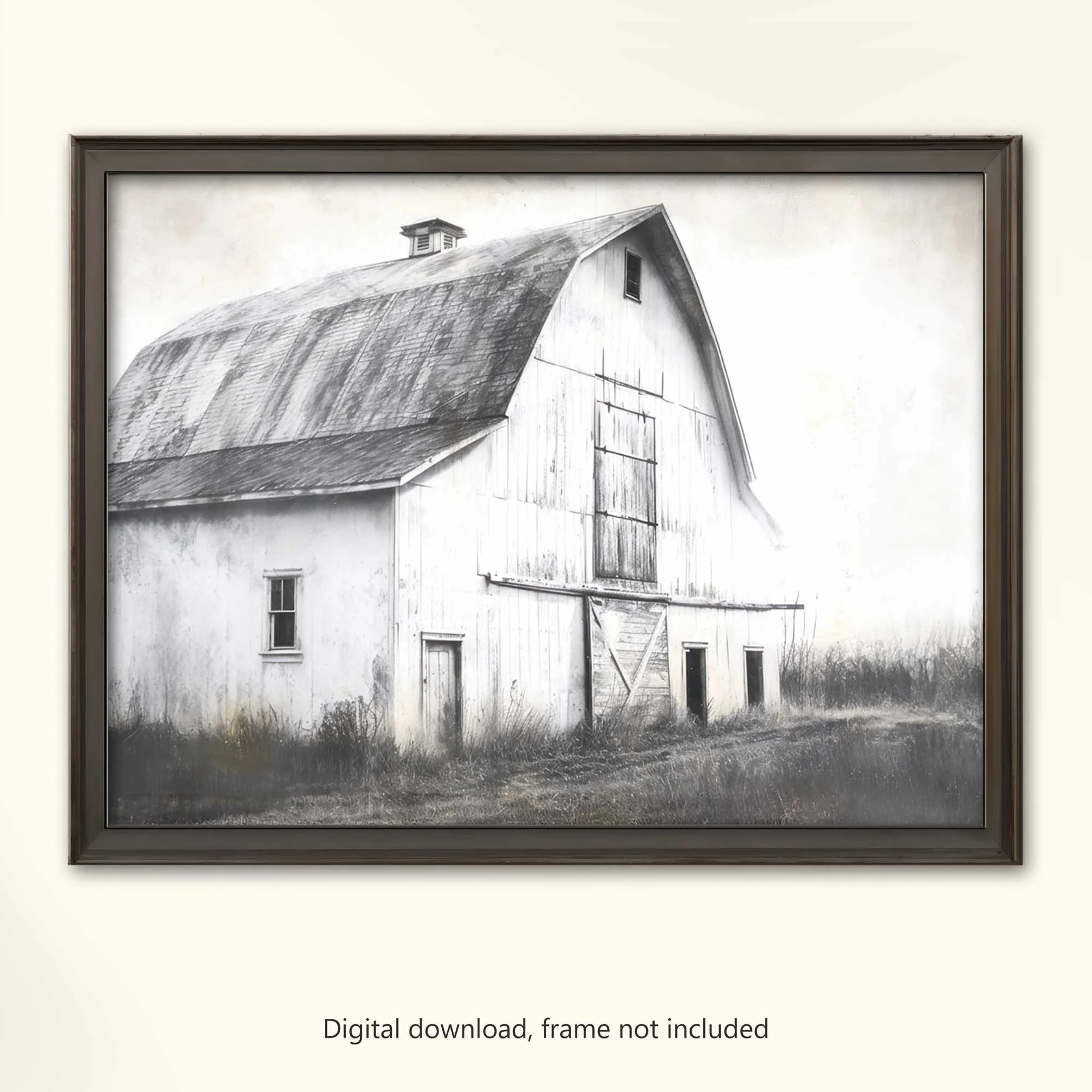 Vintage Rustic White Barn Printable Art