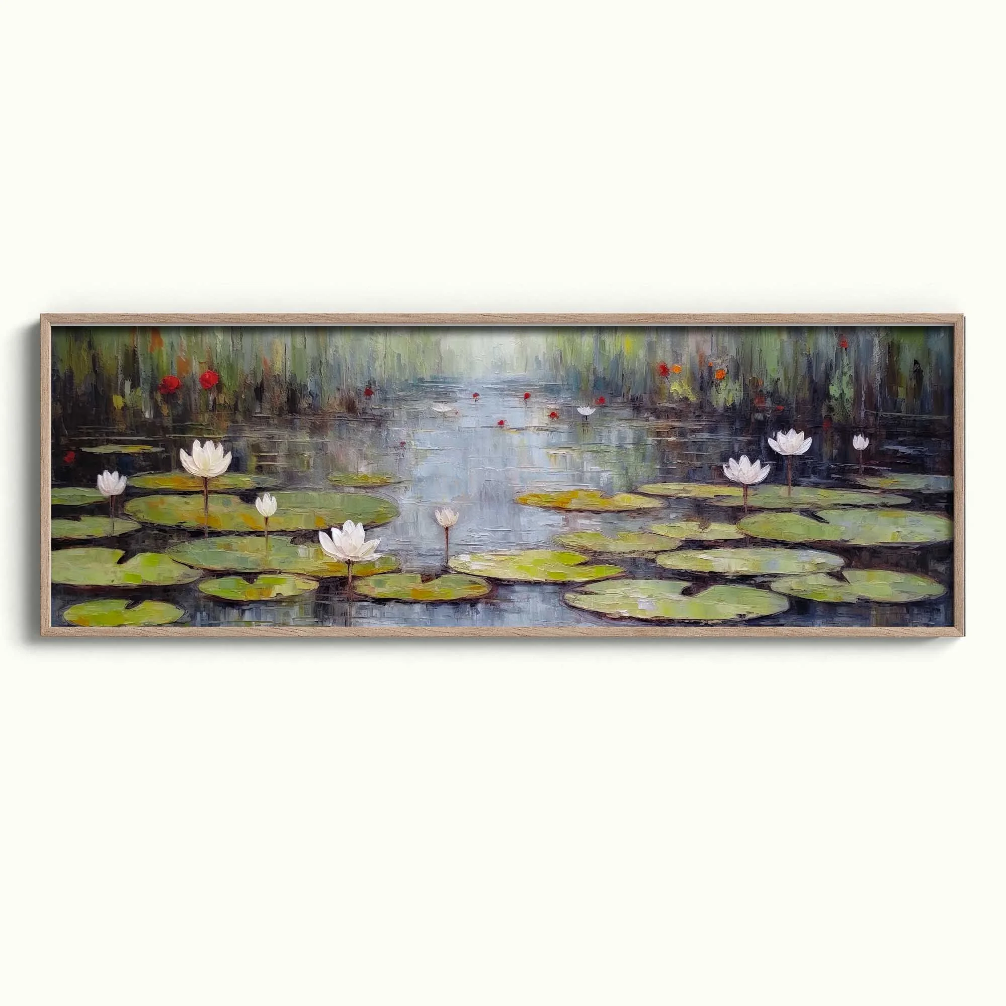 Serene Water Lily Landscape Art Print