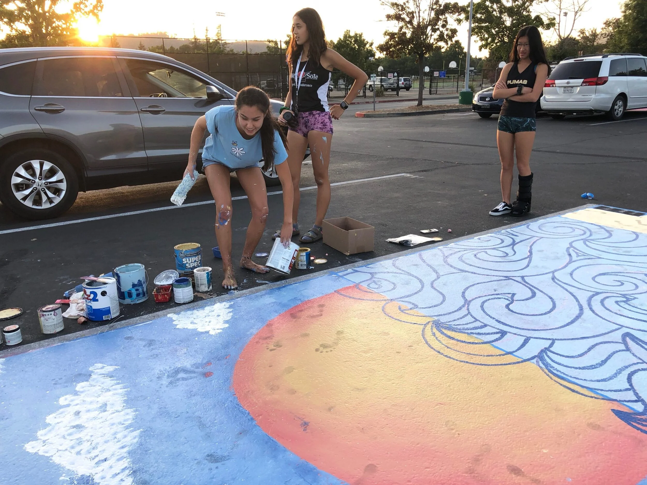Seniors get creative on the asphalt