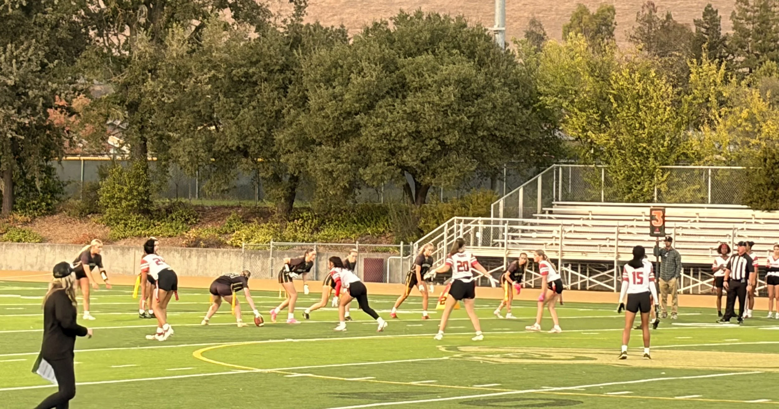 An exciting flag football game on September 21