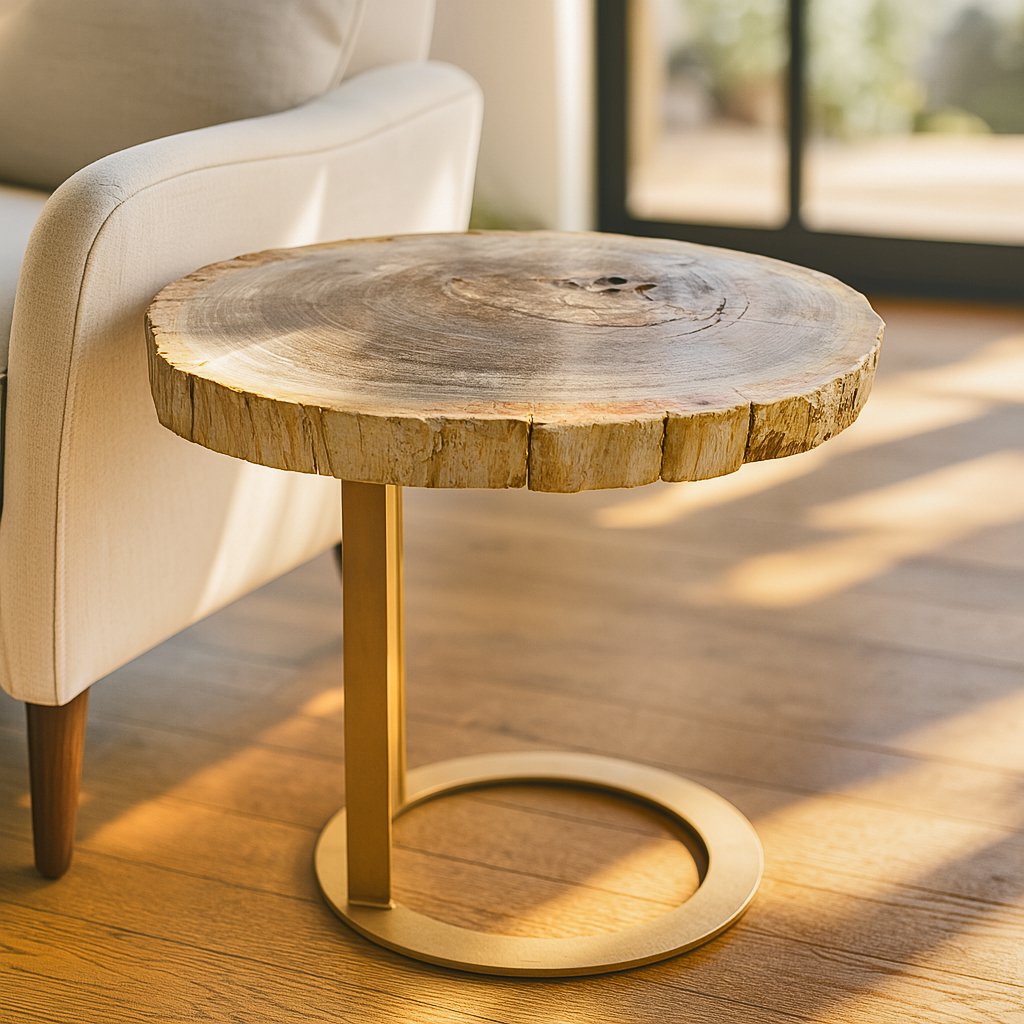 Ivorie – Petrified Wood Side Table