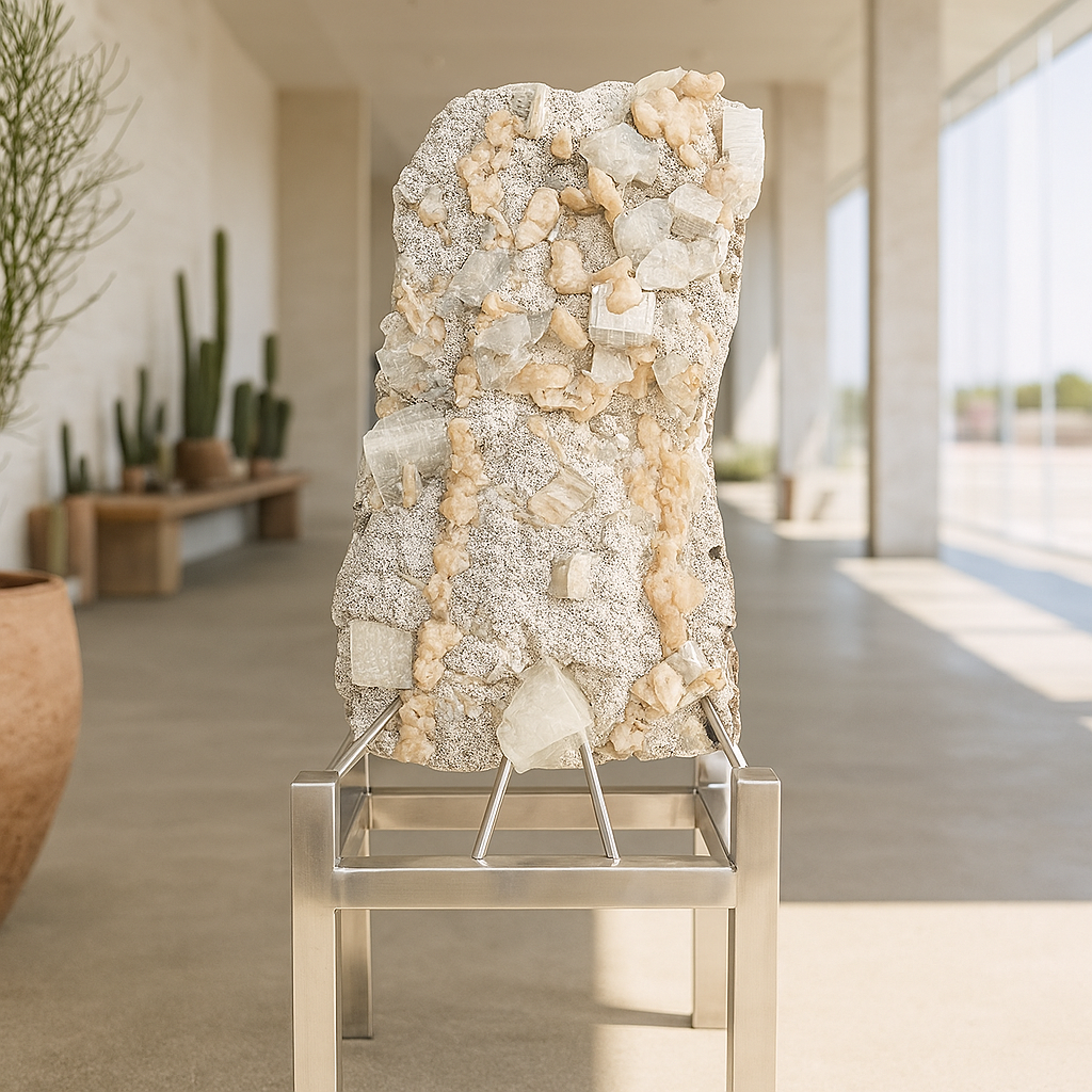 Apophyllite Cluster on Custom Base