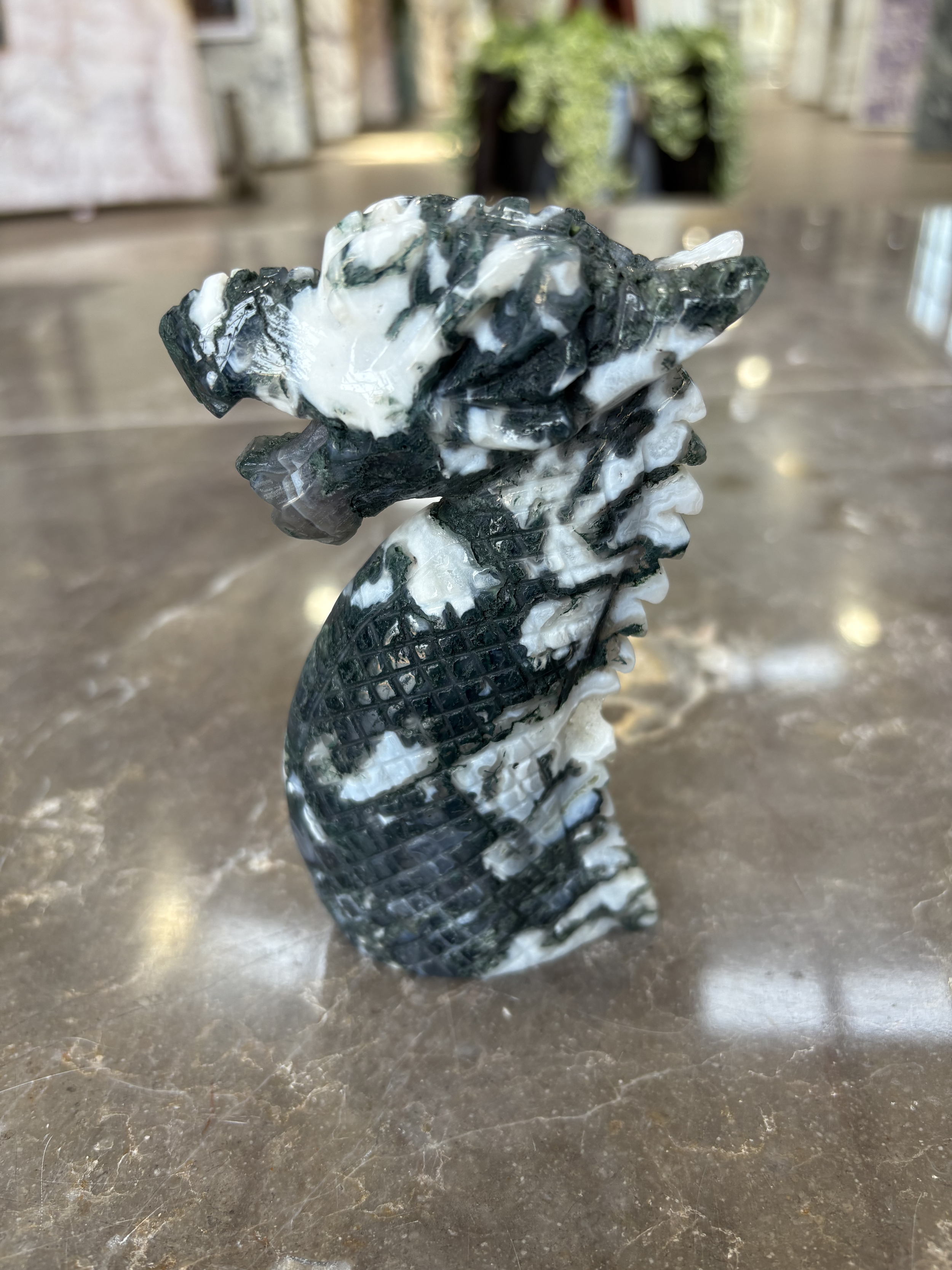 Moss Agate Dragon