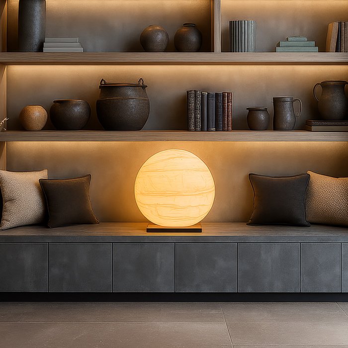 Luminous Onyx Sphere Lamp
