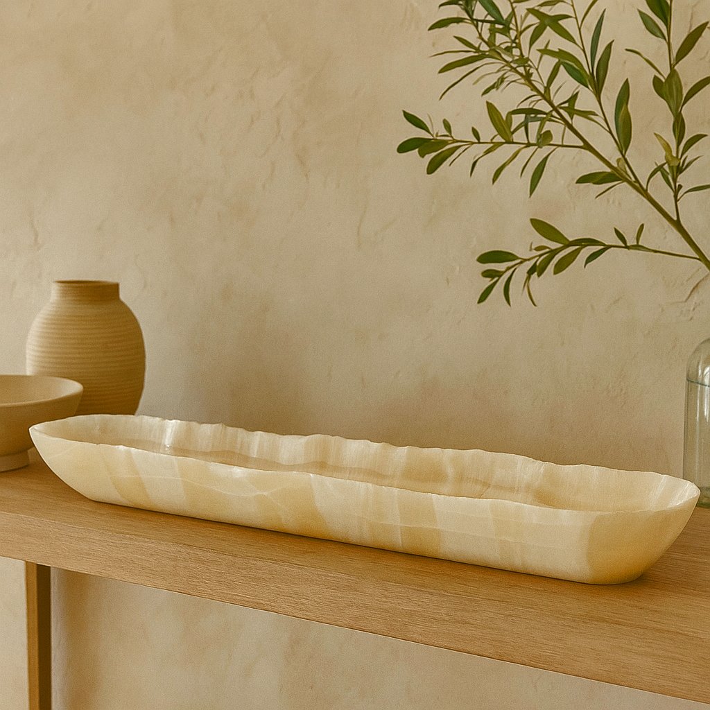 Long Onyx Vanity Bowl – Cream