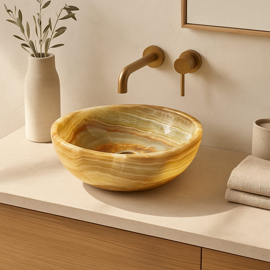 Chloris Green Onyx Vessel Sink