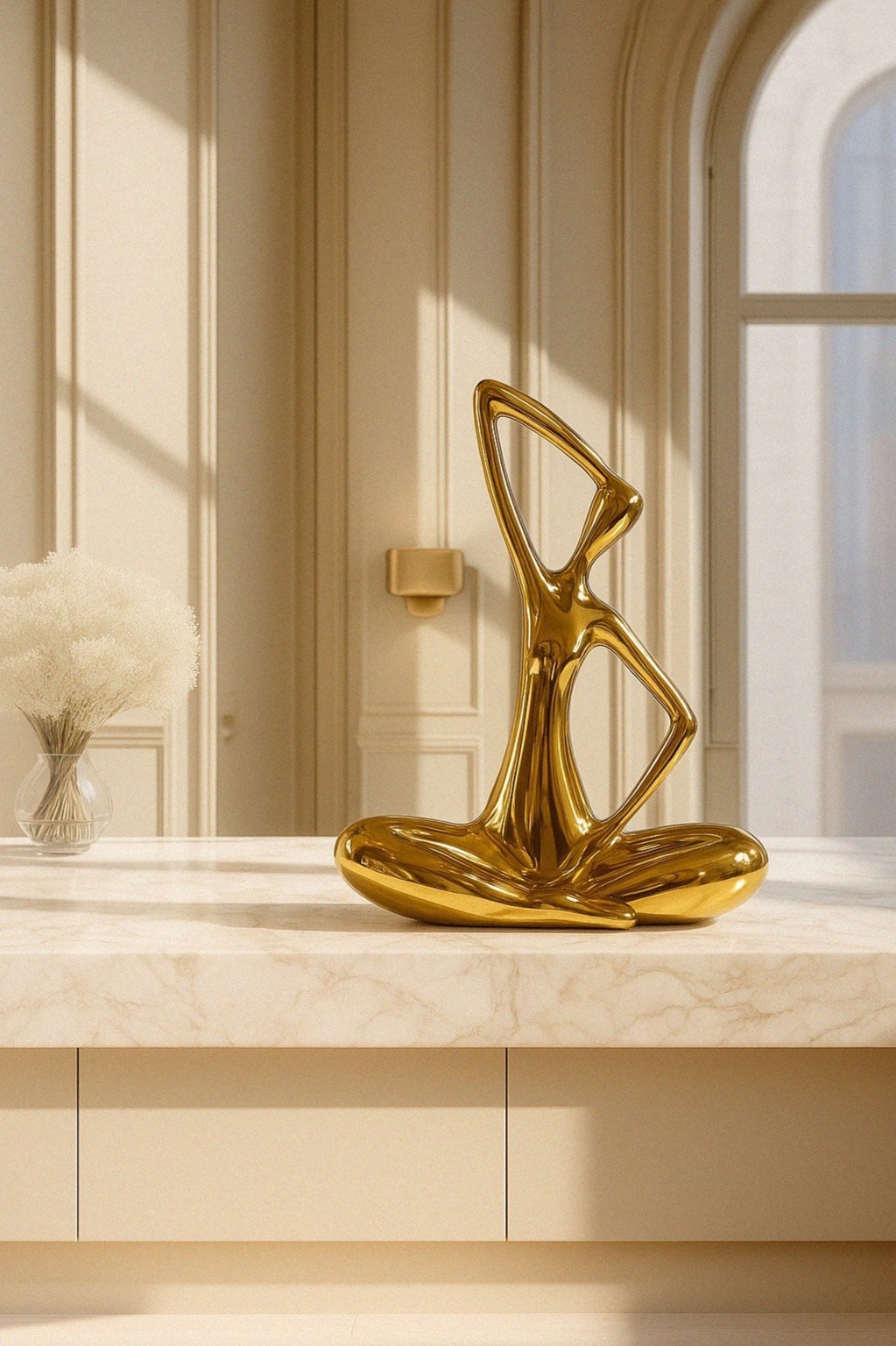 Golden Serenity – Yoga Sculpture