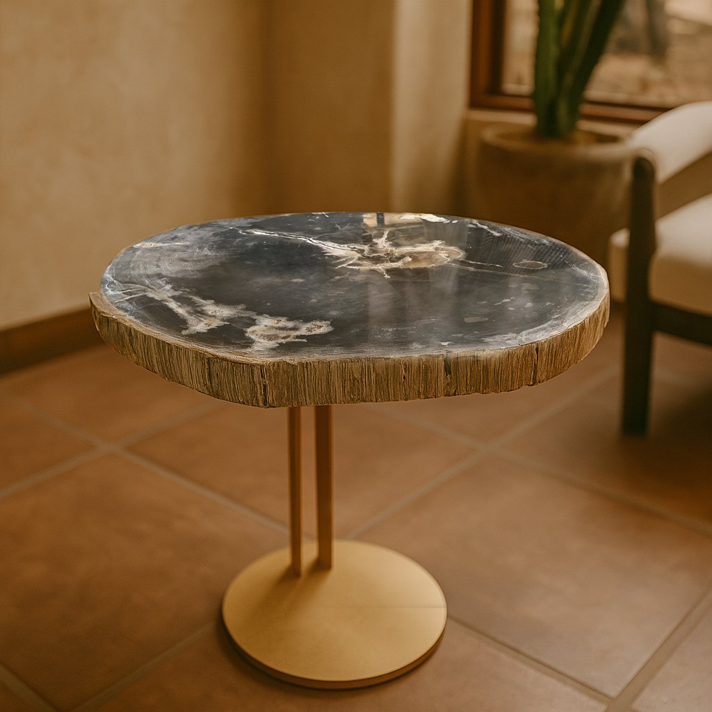 Astrum – Petrified Wood Side Table
