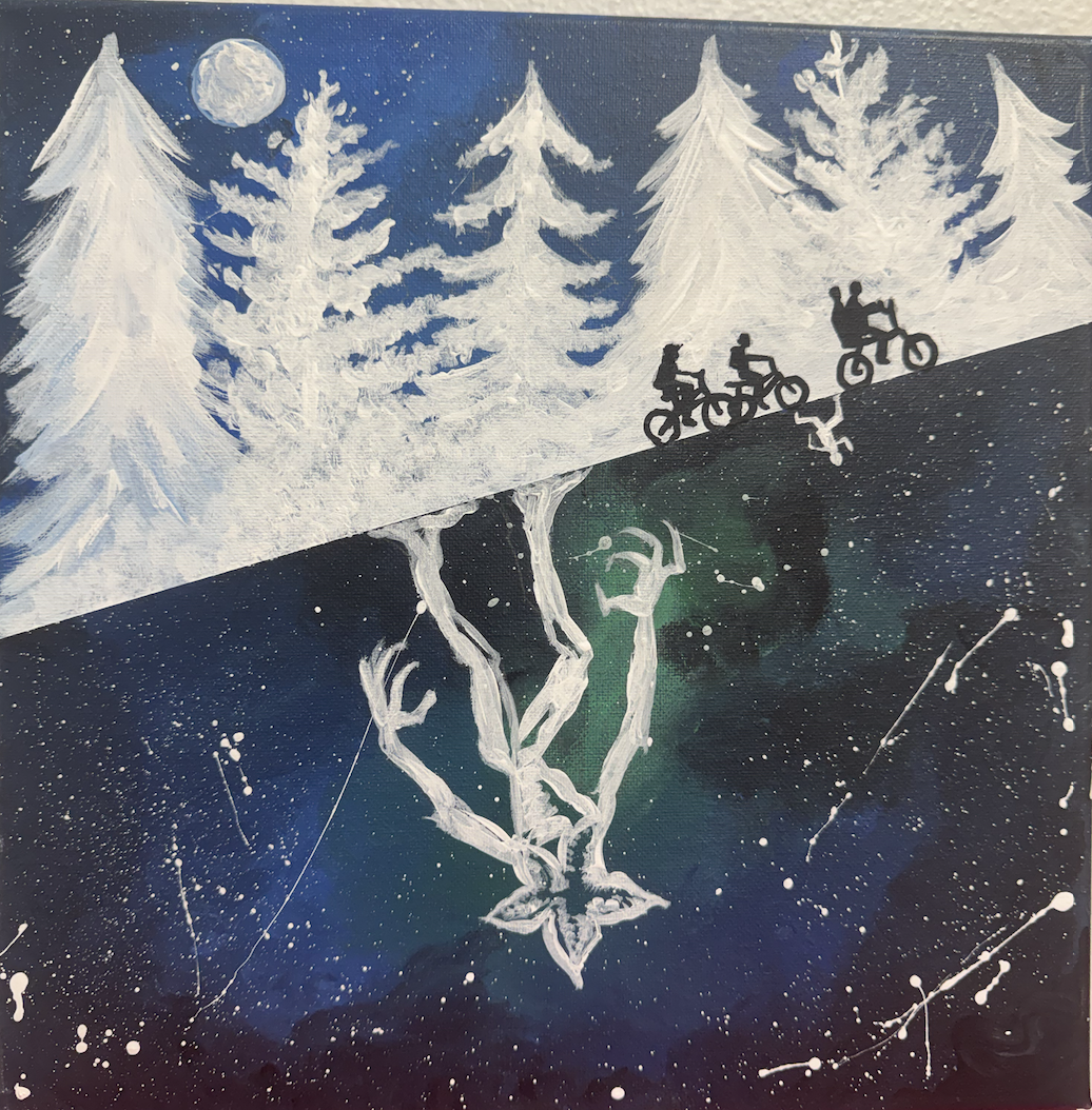 Sip, Paint & Watch Night: Stranger Things. Watch iconic scenes while creating themed artwork for all ages. Templates and support provided