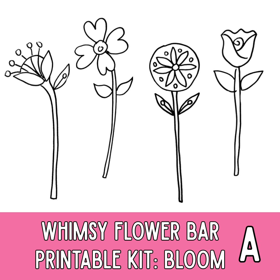 Whimsy Flower Bar Printable Kit: Bloom A