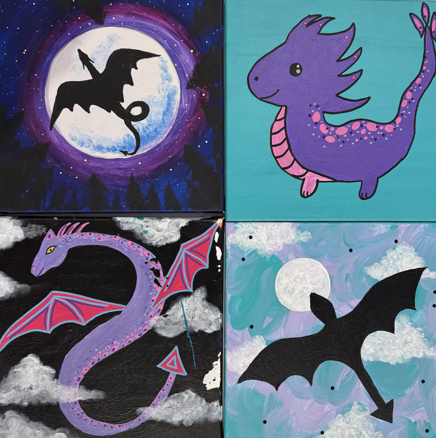 Family Paint Night Dragon of Choice Fri, May 1st 5:30-7:30