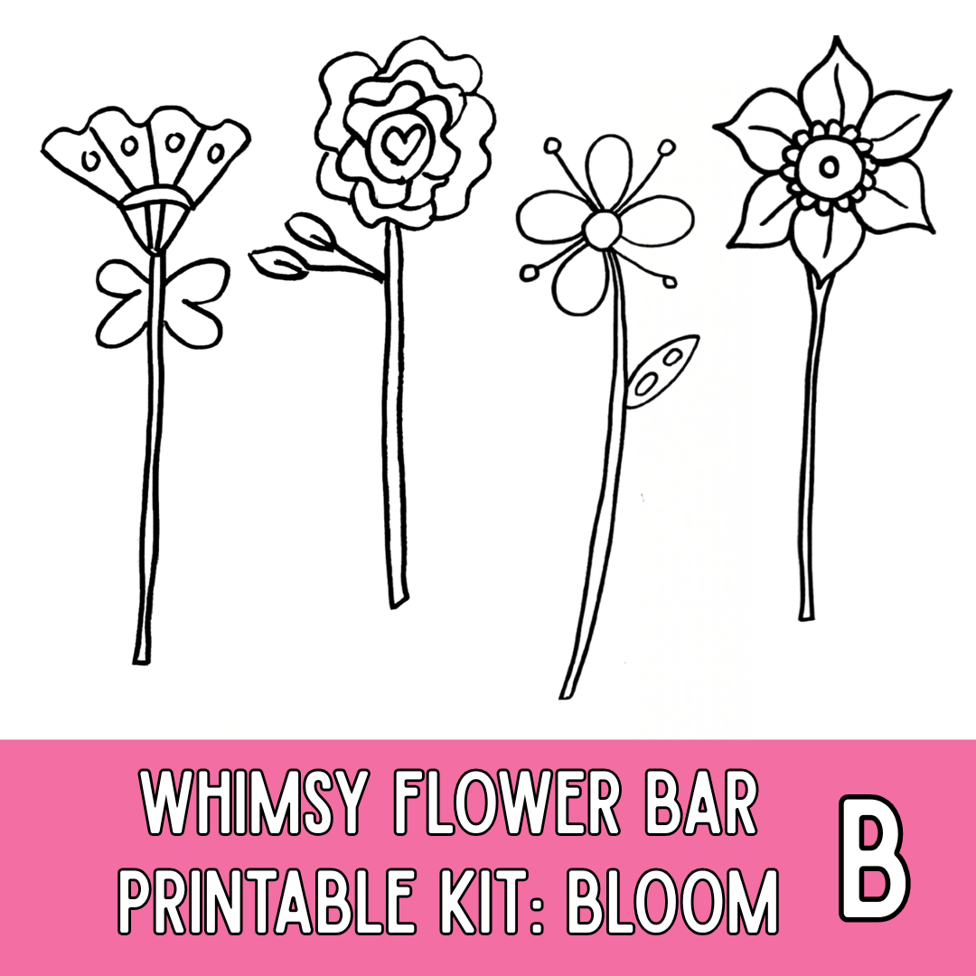Whimsy Flower Bar Printable Kit: Bloom B