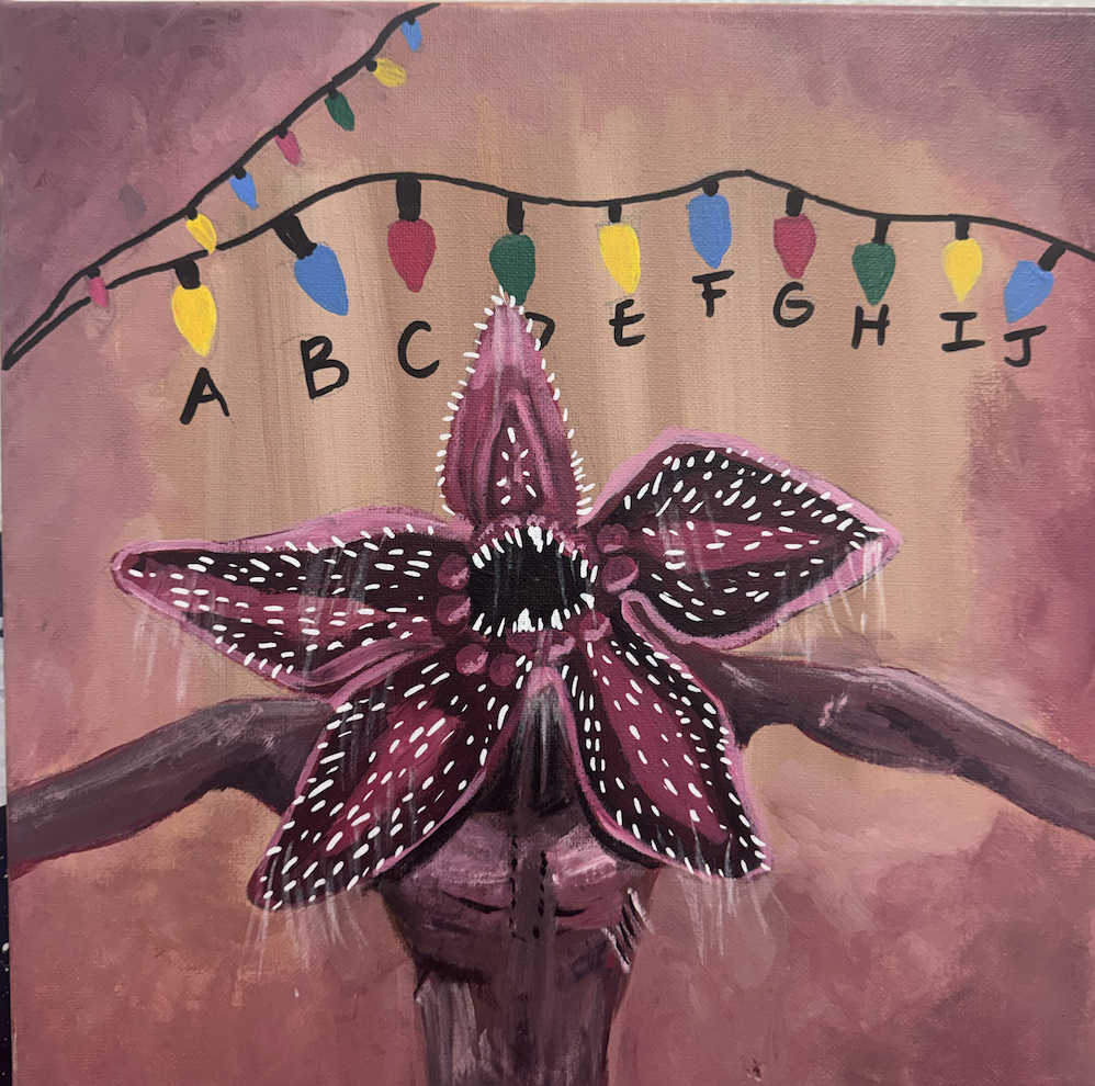 Sip, Paint & Watch Night: Stranger Things. Watch iconic scenes while creating themed artwork for all ages. Templates and support provided